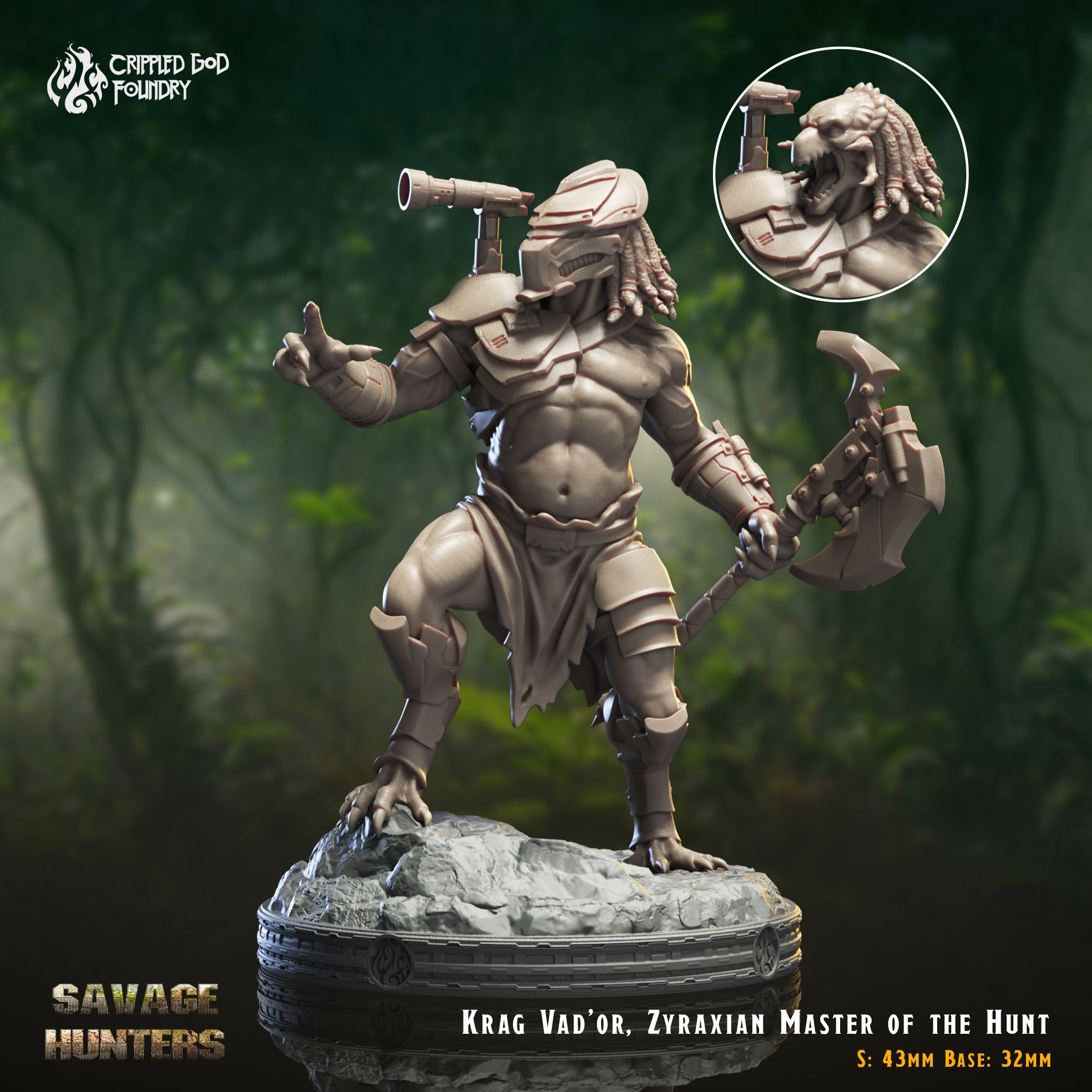Krag Vad’or, Zyraxian Master of the Hunt - aus der Reihe Savage Hunters von Crippled God Foundry