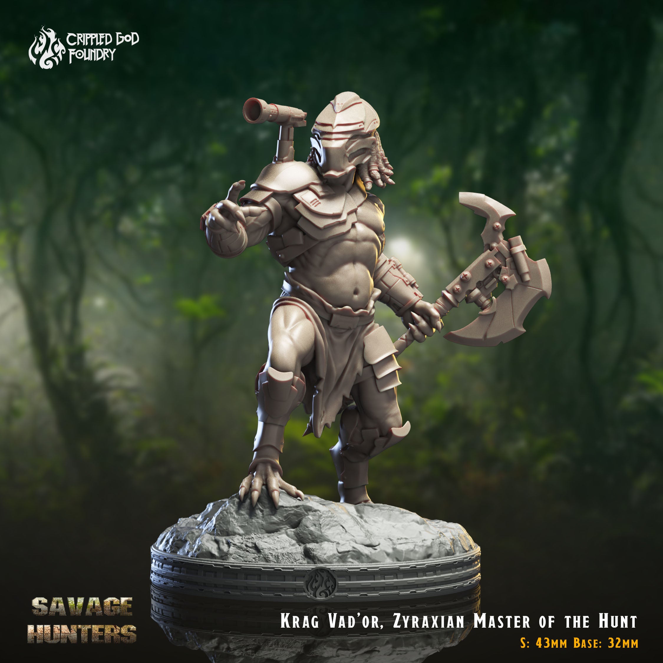 Krag Vad’or, Zyraxian Master of the Hunt - aus der Reihe Savage Hunters von Crippled God Foundry