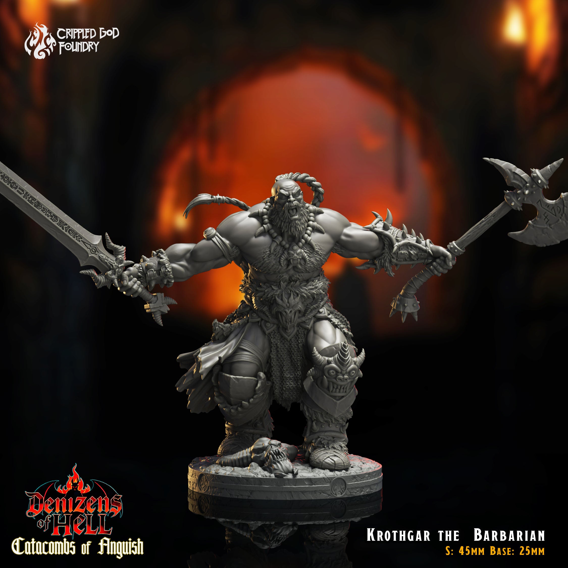 Krothgar the Barbarian - from the Catacombs of Anquish series by Crippled God Foundry