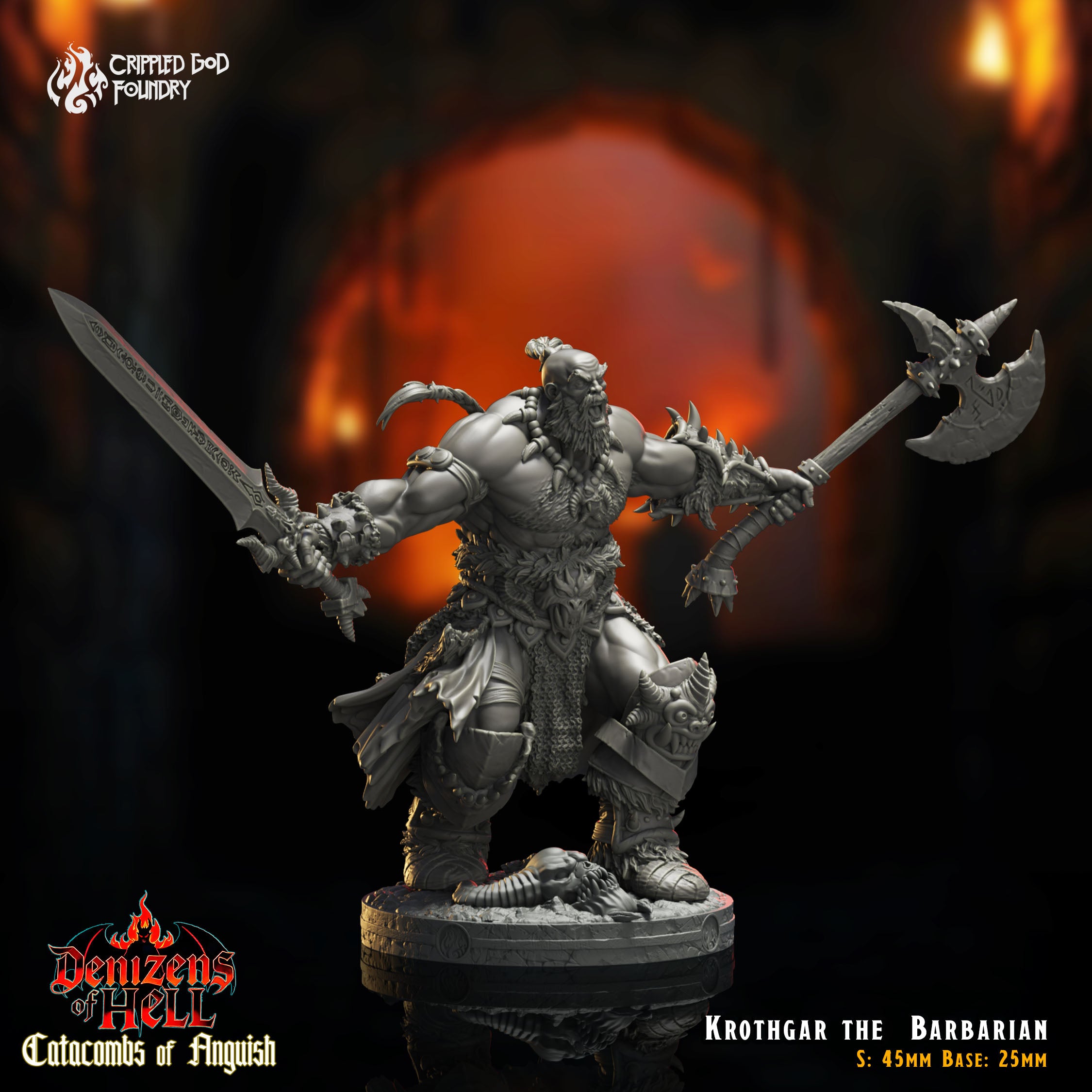 Krothgar the Barbarian - from the Catacombs of Anquish series by Crippled God Foundry