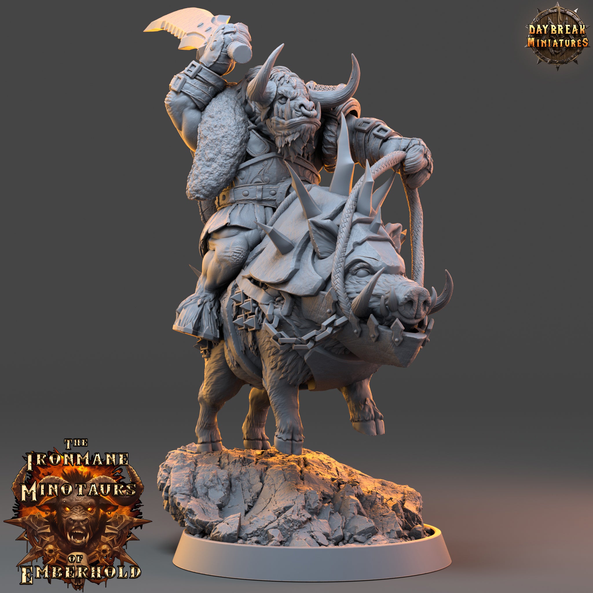 Minotaur - aus der Reihe The Ironmane Minotaurs of Emberhold von Daybreak Miniatures