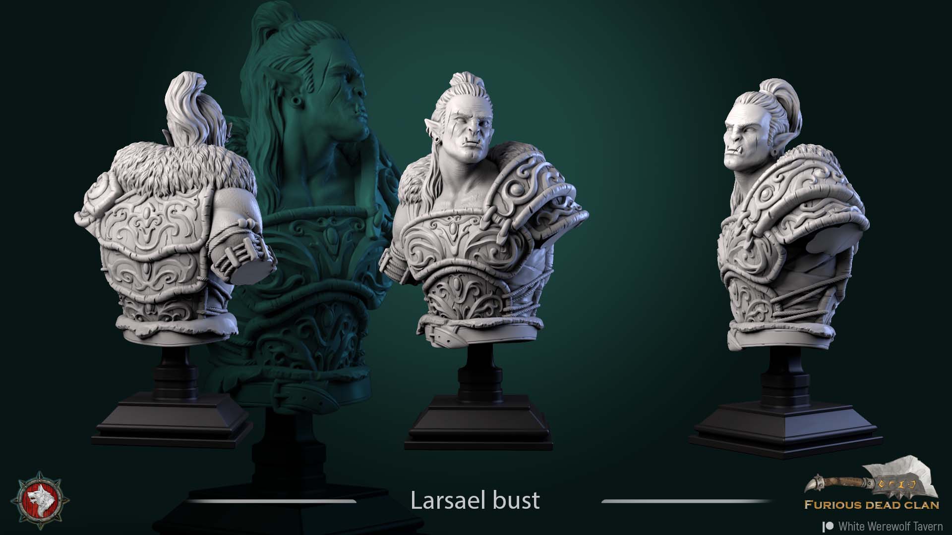 Larsael - Bust aus der Reihe Furious Dead Clan von White Werewolf Tavern