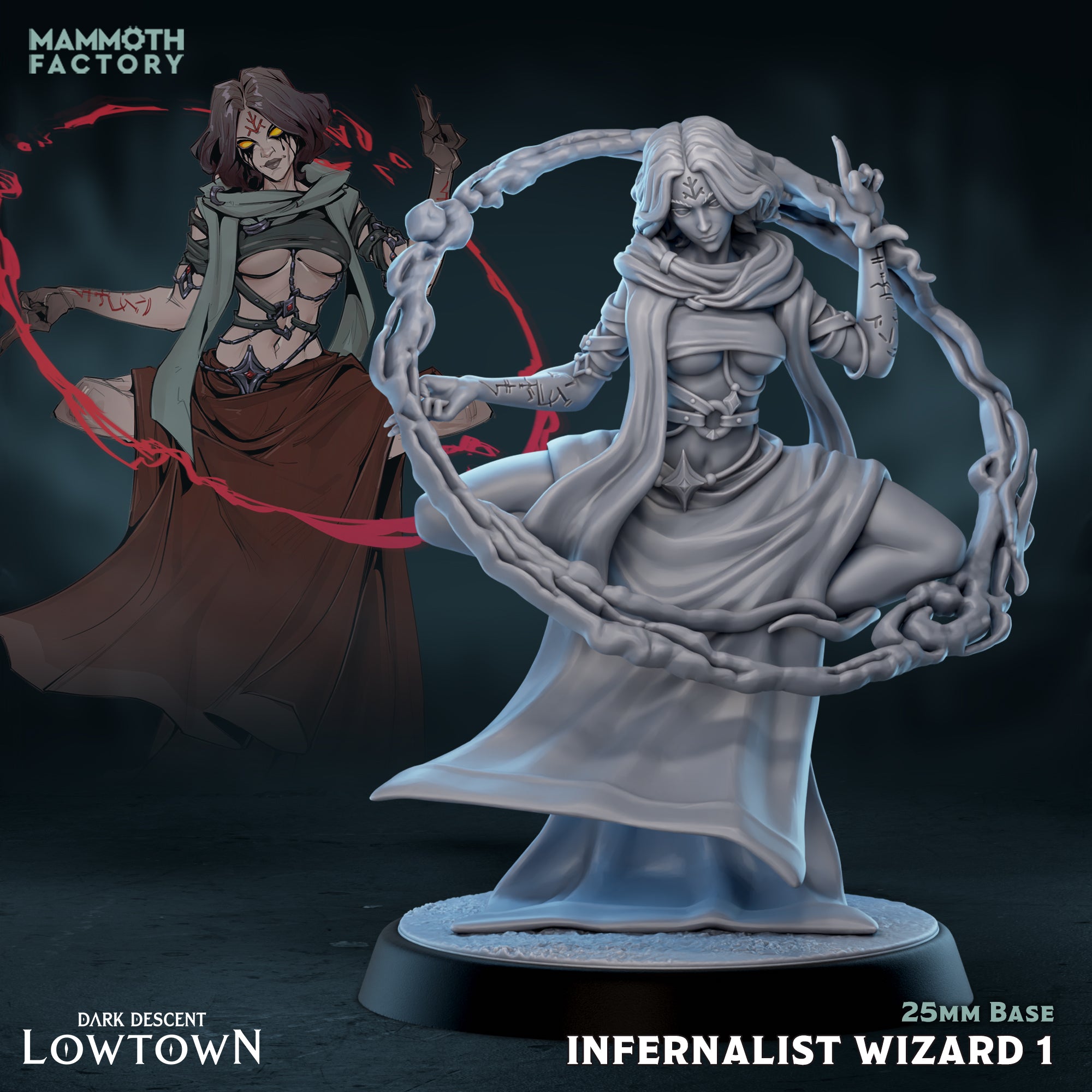 Lucita Vinaro Infernalist Wizard - Lowtown - Dark Descent - Mammoth Factory