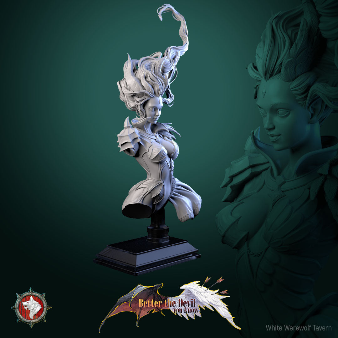 Lysandra, The Bifurcated Seraph - Bust from the Better the Devil You Know series by White Werewolf Tavern