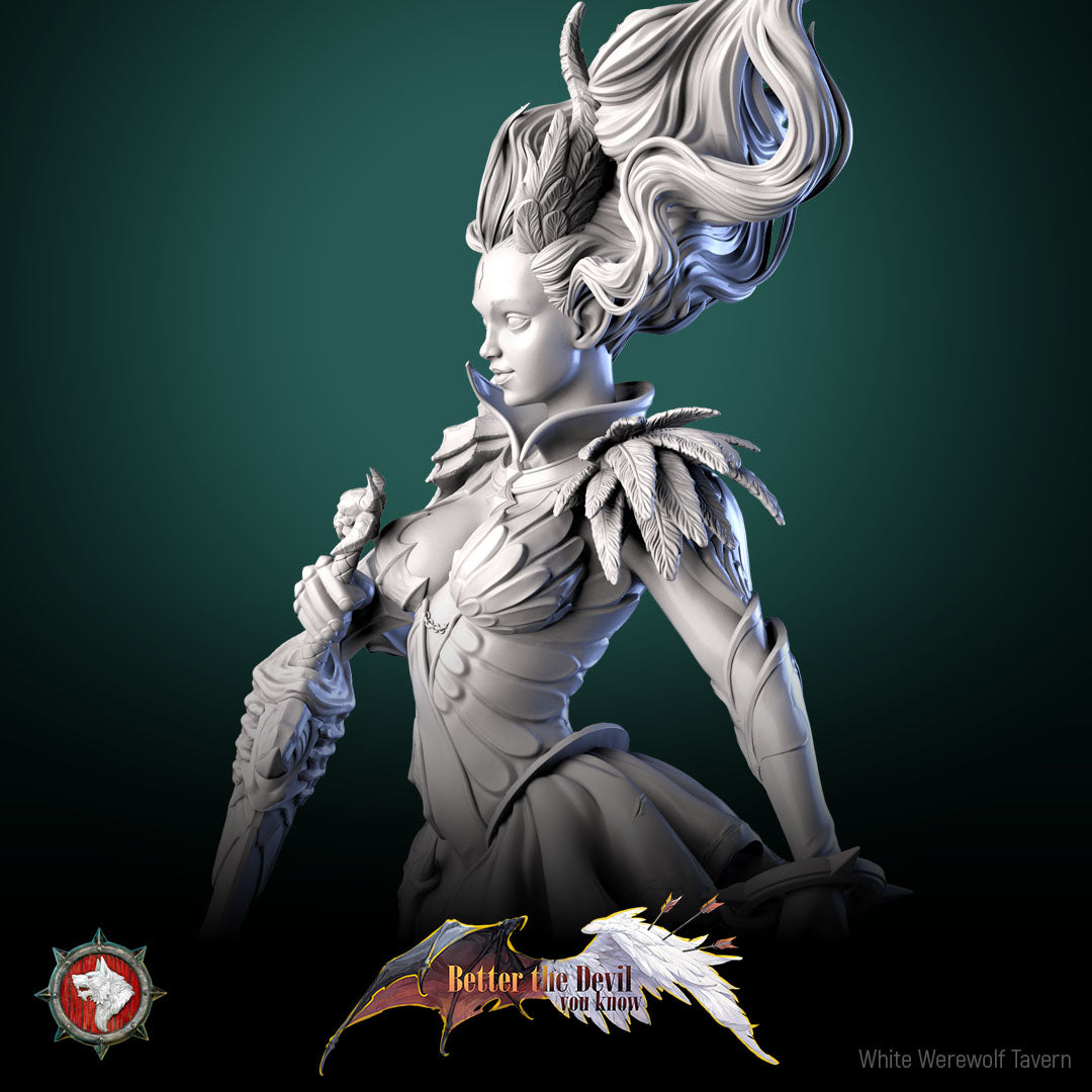 Lysandra, The Bifurcated Seraph - from the Better the Devil You Know series by White Werewolf Tavern