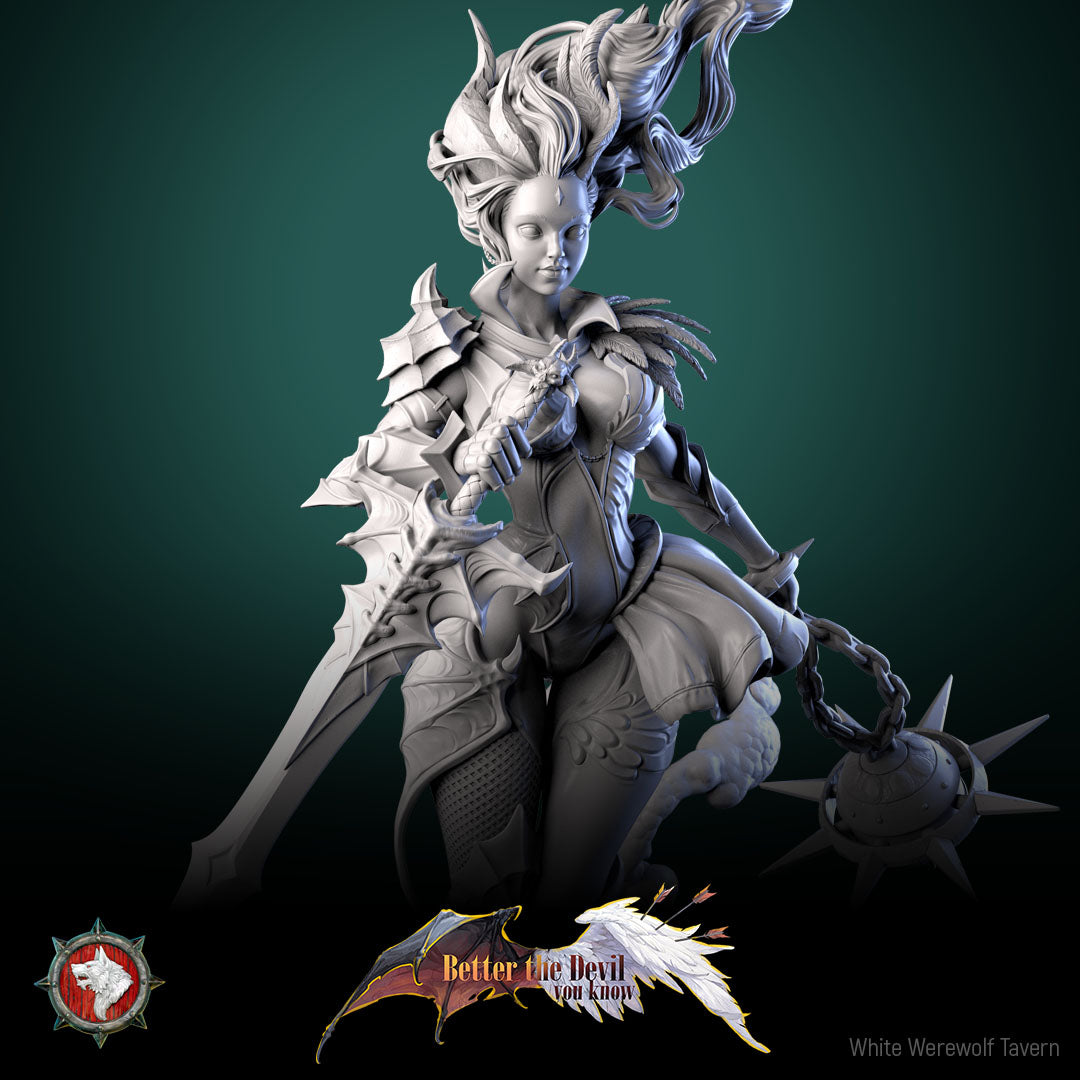 Lysandra, The Bifurcated Seraph - from the Better the Devil You Know series by White Werewolf Tavern