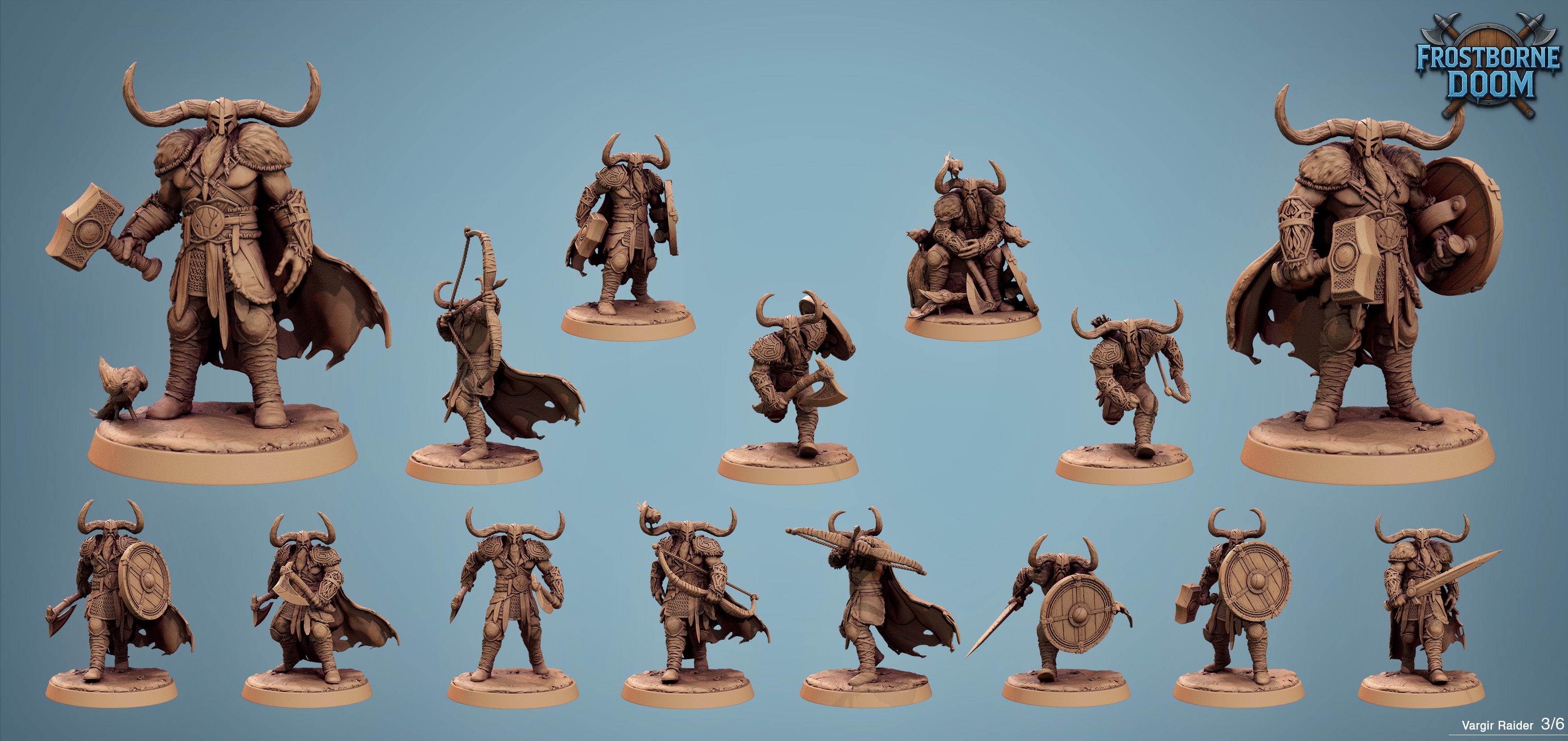 Vargir Rider - aus der Reihe Frostborne Doom von Rescale Miniatures