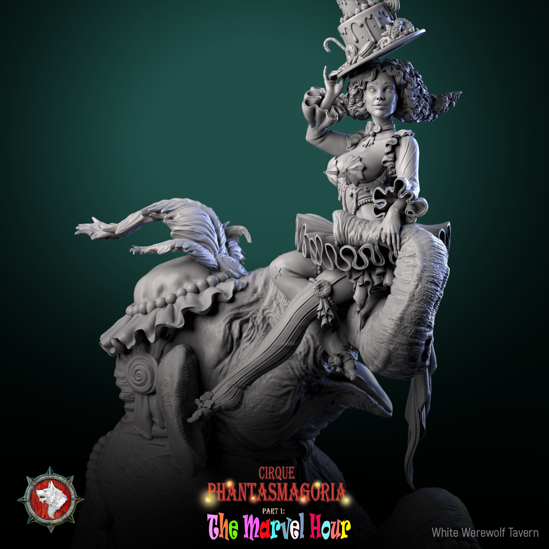 Madame Pachadora & Her Marvelous Mammoths - from the Cirque Phantasmagoria 1 series by White Werewolf Tavern