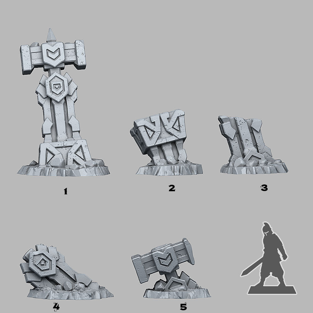 Magic Hammer Ruins - Plants & Rocks Nov - Print Your Monsters