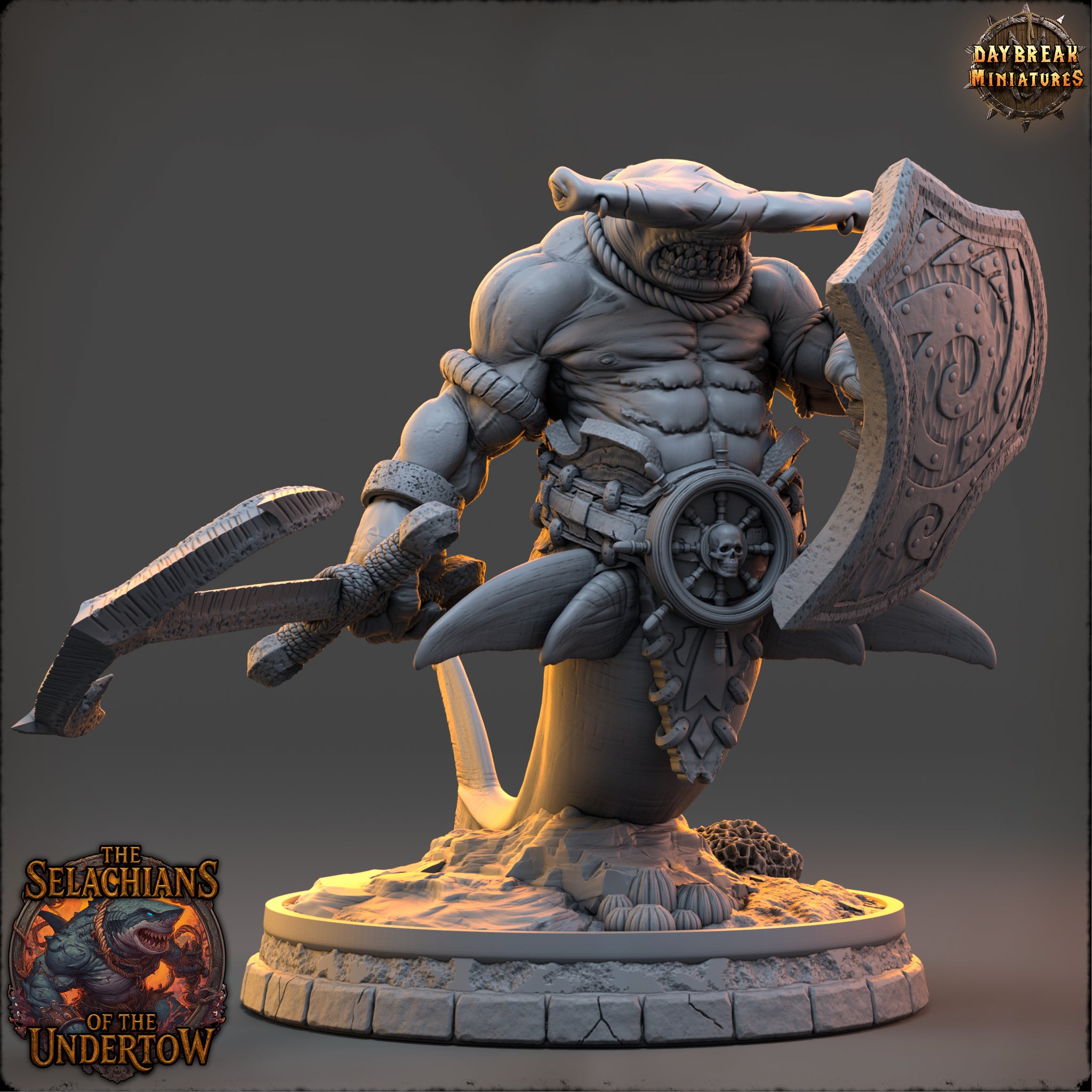 Sharkfolk - aus der Reihe The Selachians of the Undertow von Daybreak Miniatures