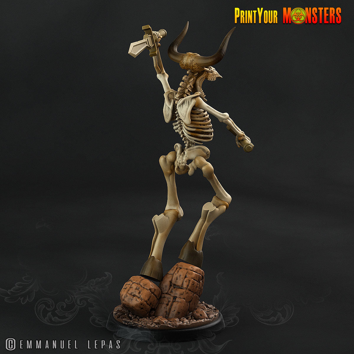 Skeleton Minotaurs - aus der Reihe Ancient Bones Pack von Print Your Monsters