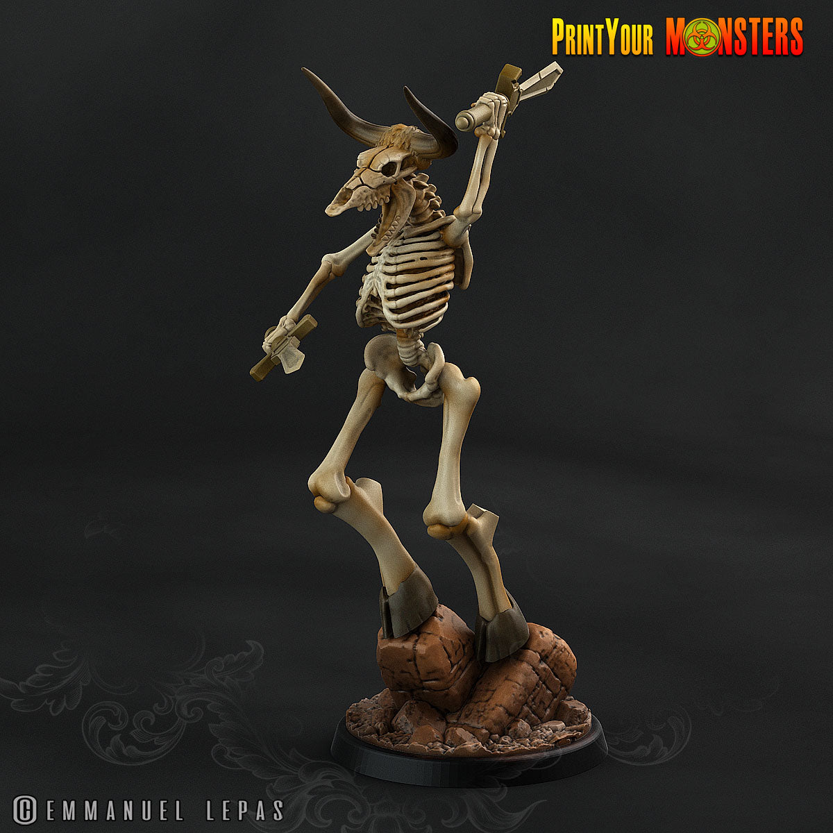 Skeleton Minotaurs - aus der Reihe Ancient Bones Pack von Print Your Monsters