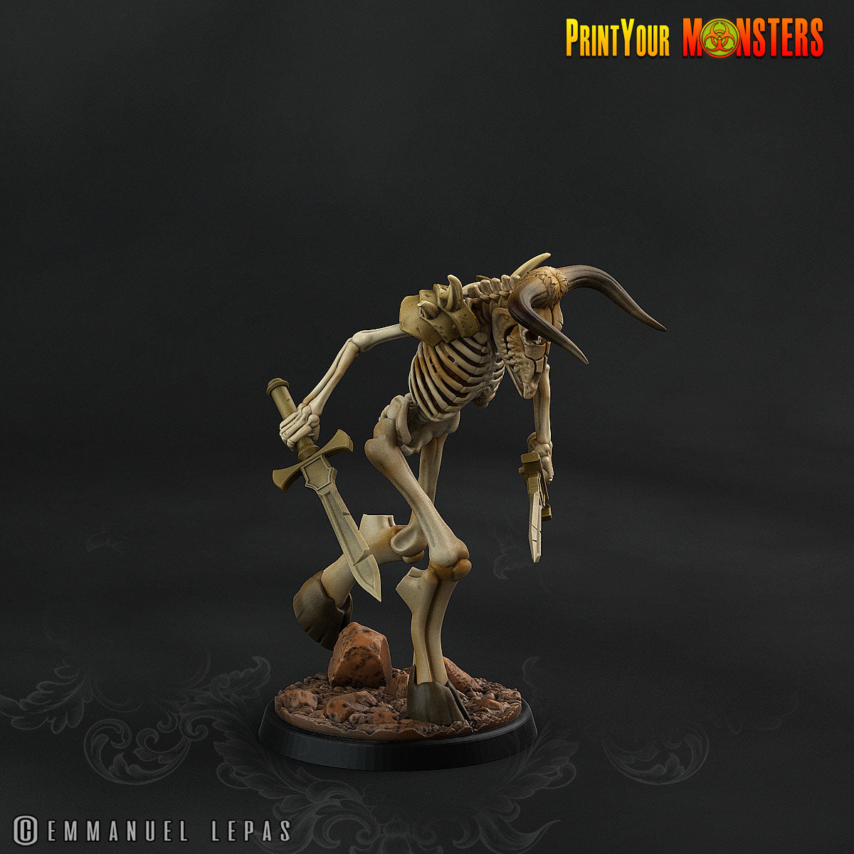 Skeleton Minotaurs - aus der Reihe Ancient Bones Pack von Print Your Monsters
