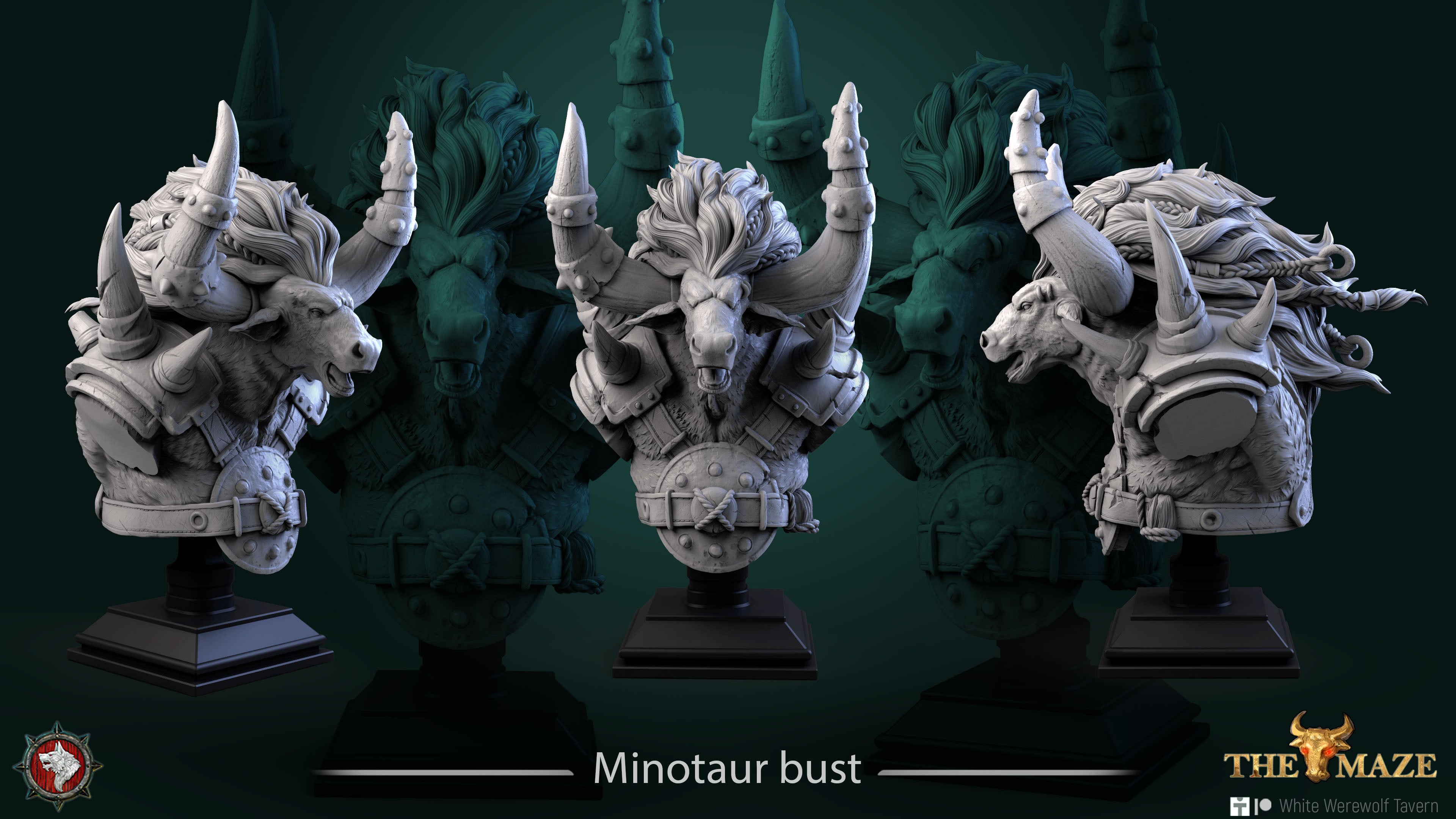 Minotaur - Bust aus der Reihe The Maze von White Werewolf Tavern