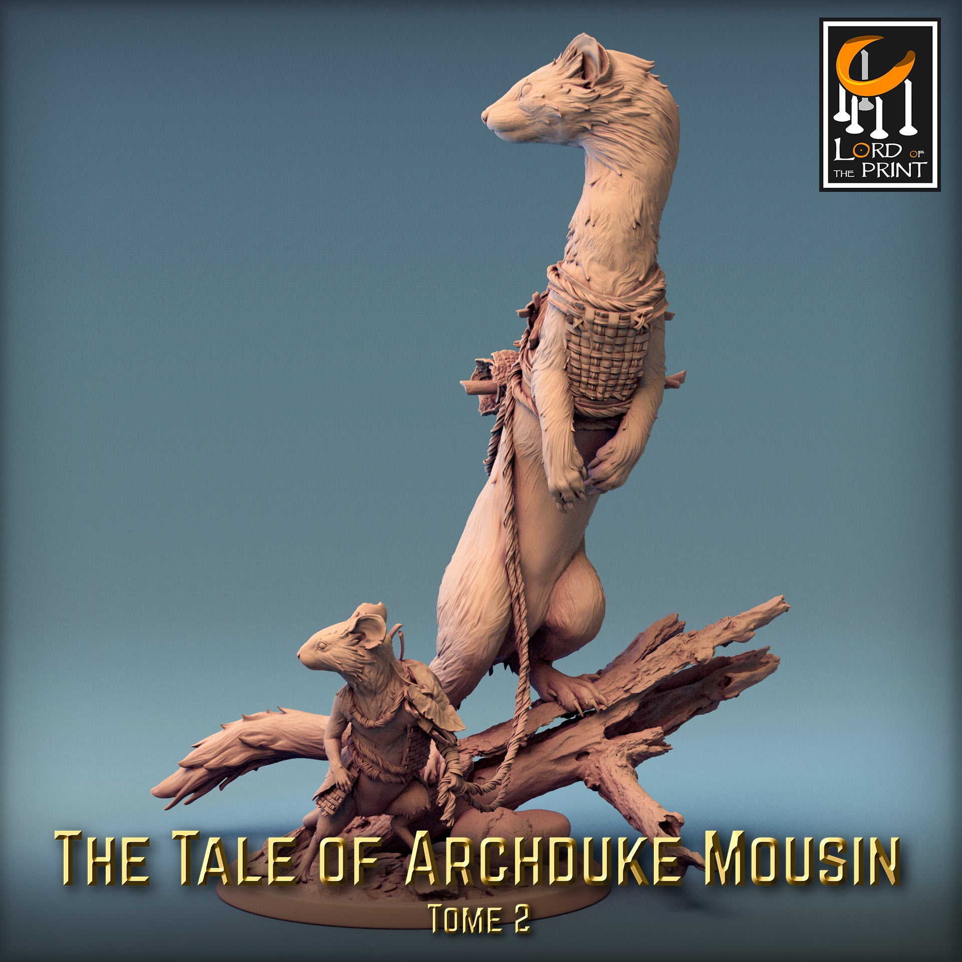 Moussin Weasel Stand - Tales of Archduke Mousin II - Rescale Miniatures