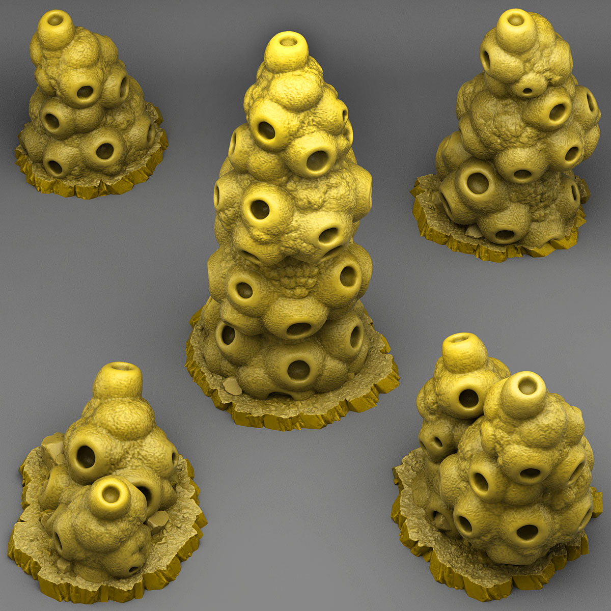 Mutant Anthill Towers - Plants & Rocks Okt - Print Your Monsters