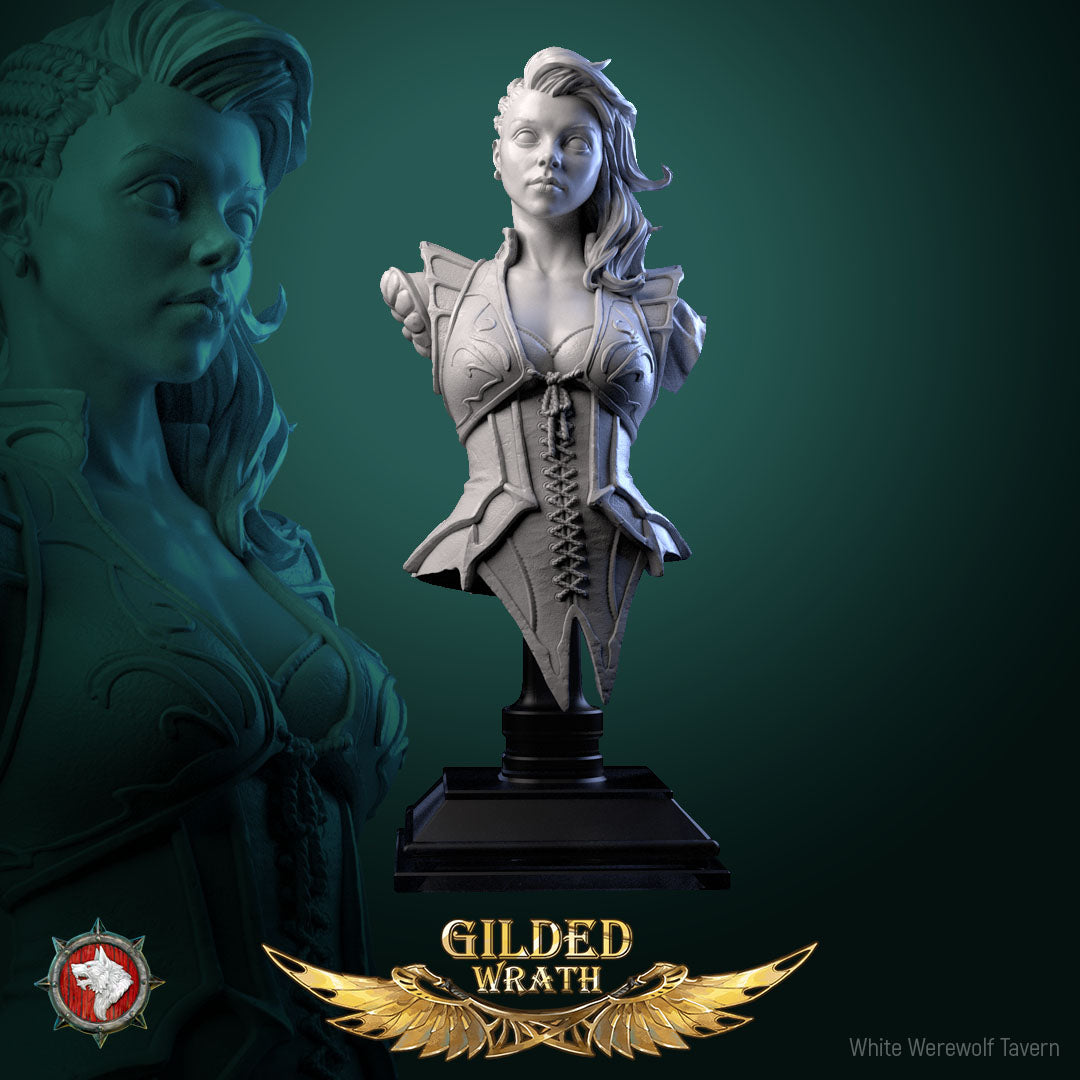 Bibble the Bonbon Buffoon Bust with Base - from the Cirque Phantasmagoria 1 series - White Werewolf Tavern