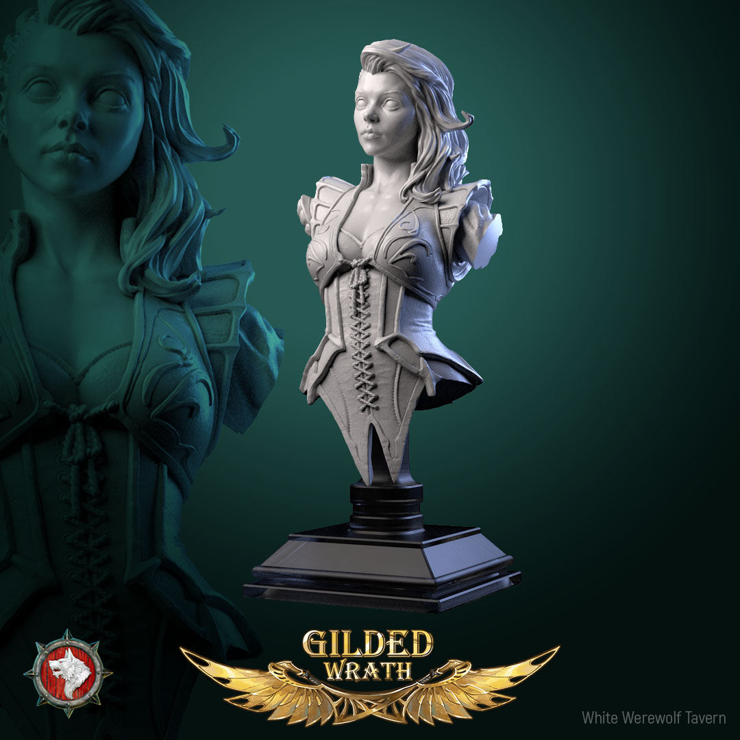 Bibble the Bonbon Buffoon Bust with Base - from the Cirque Phantasmagoria 1 series - White Werewolf Tavern