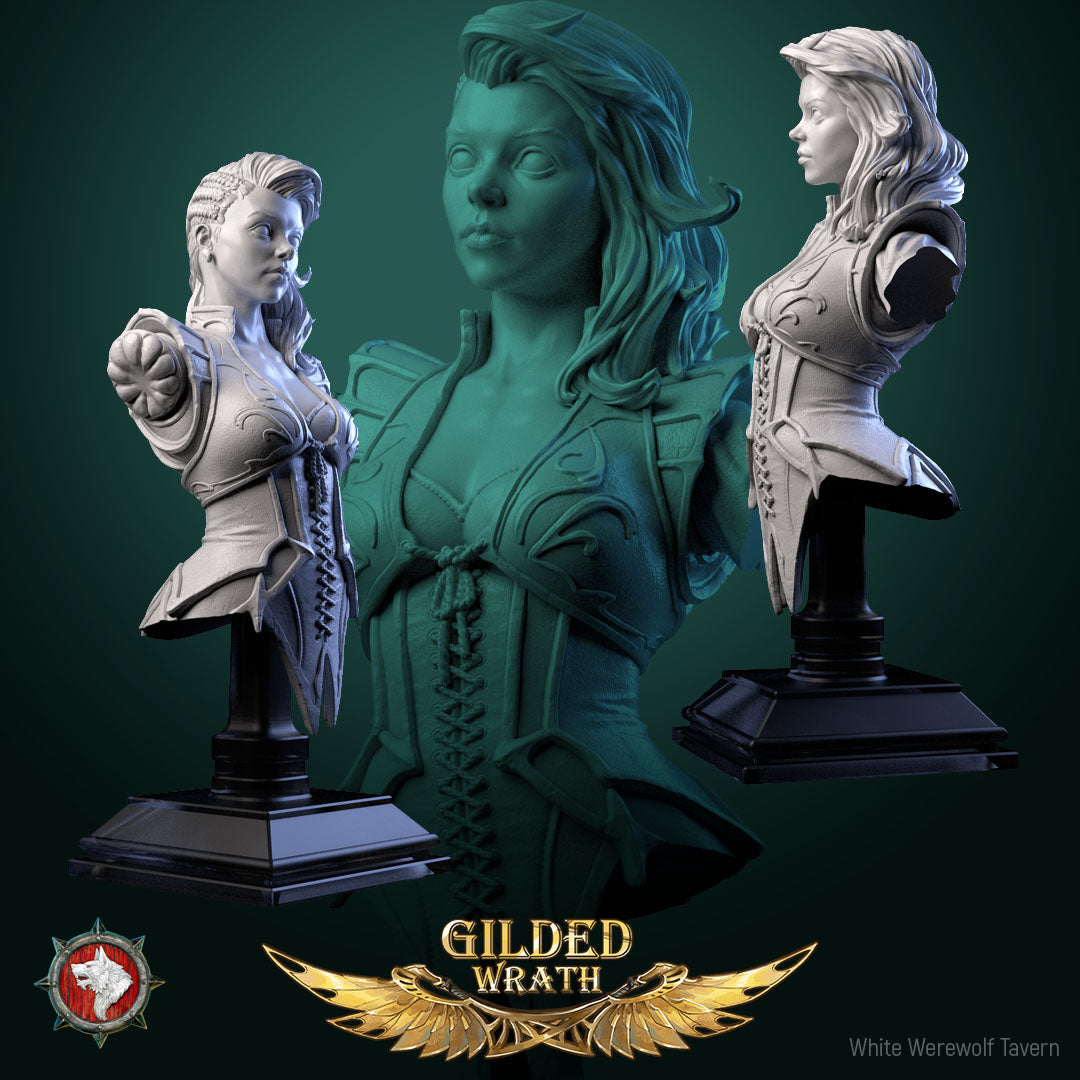 Bibble the Bonbon Buffoon Bust with Base - from the Cirque Phantasmagoria 1 series - White Werewolf Tavern