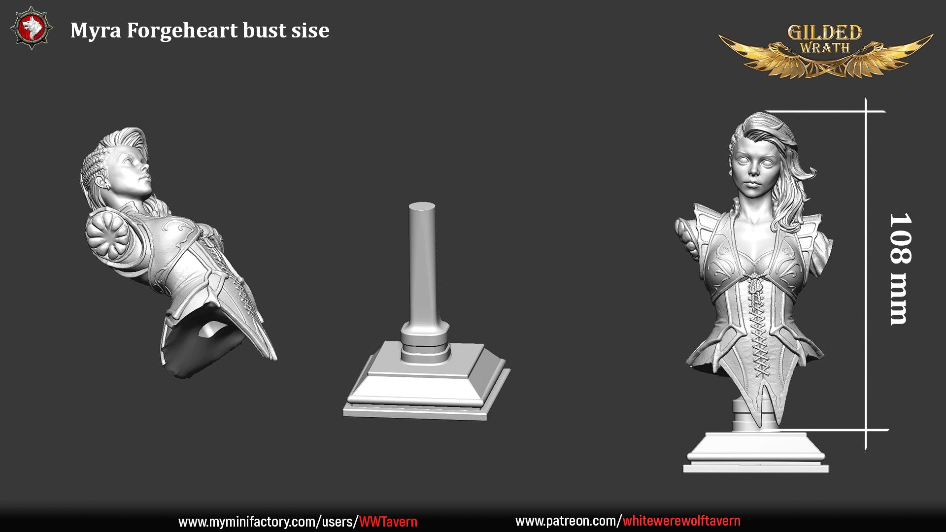 Bibble the Bonbon Buffoon Bust with Base - from the Cirque Phantasmagoria 1 series - White Werewolf Tavern