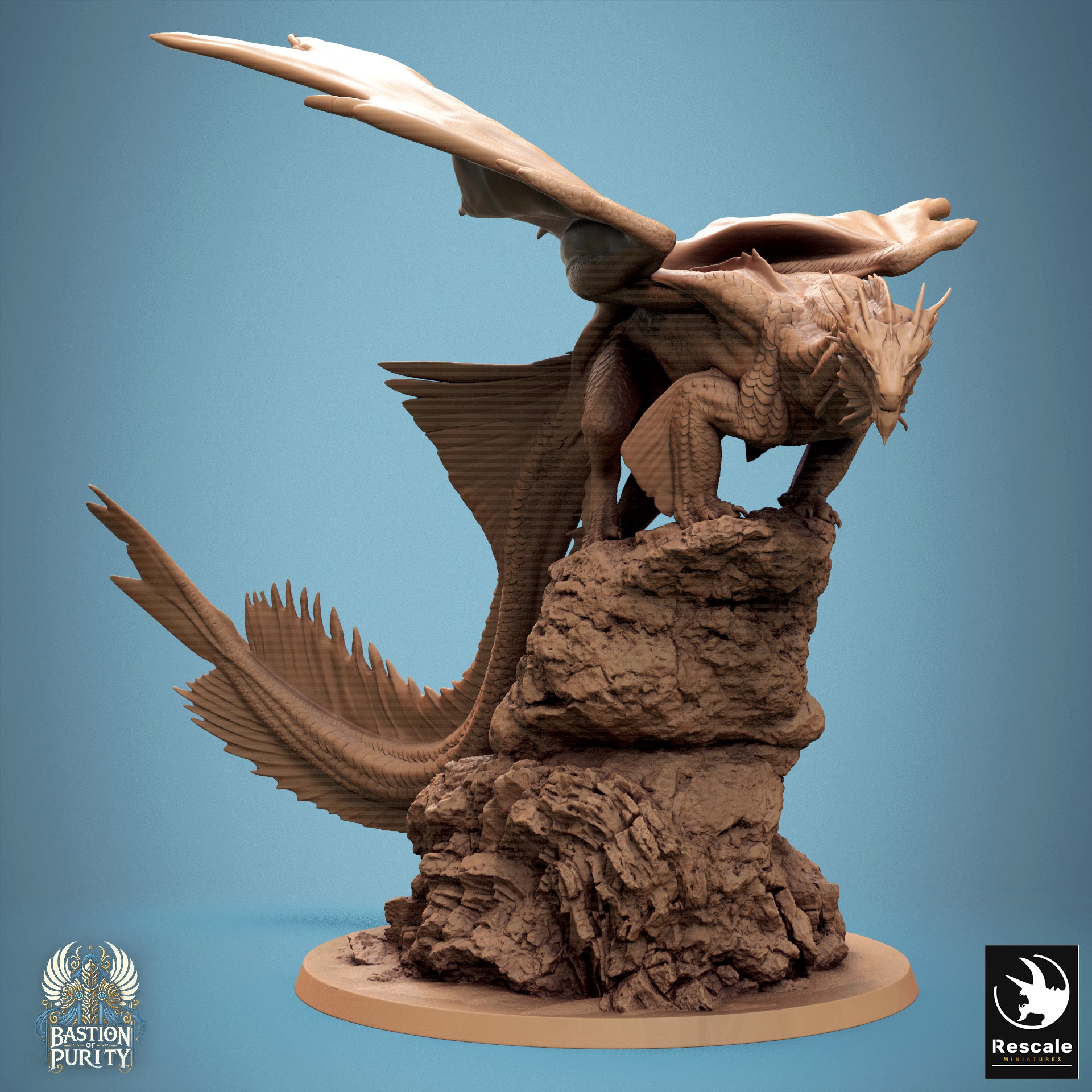 Bronze Dragon Stance - from the Bastion of Purity series by Rescale Miniatures