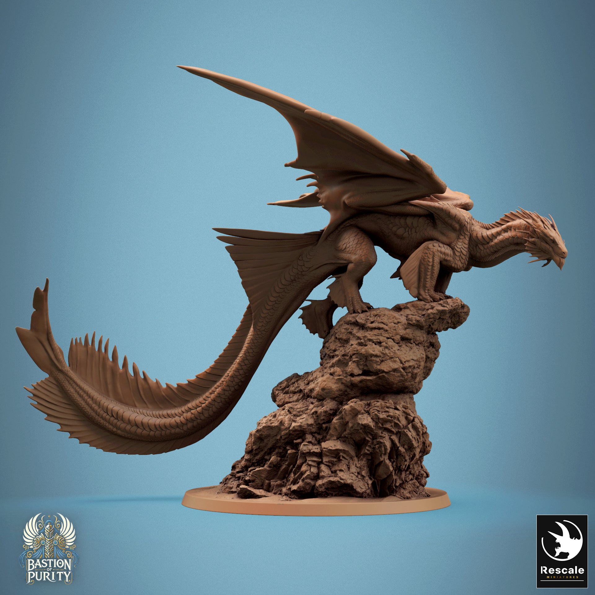 Bronze Dragon Stance - from the Bastion of Purity series by Rescale Miniatures