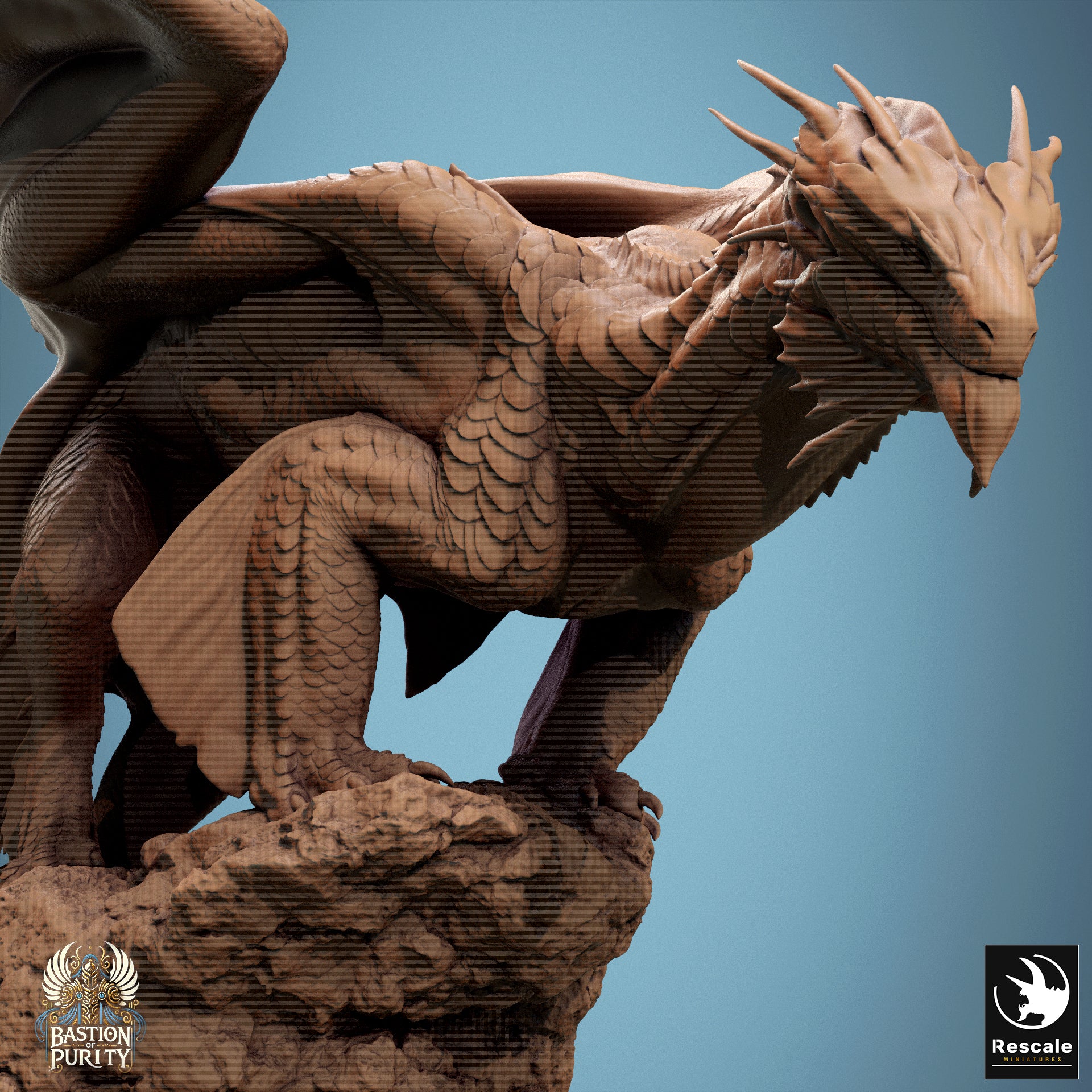 Bronze Dragon Stance - from the Bastion of Purity series by Rescale Miniatures