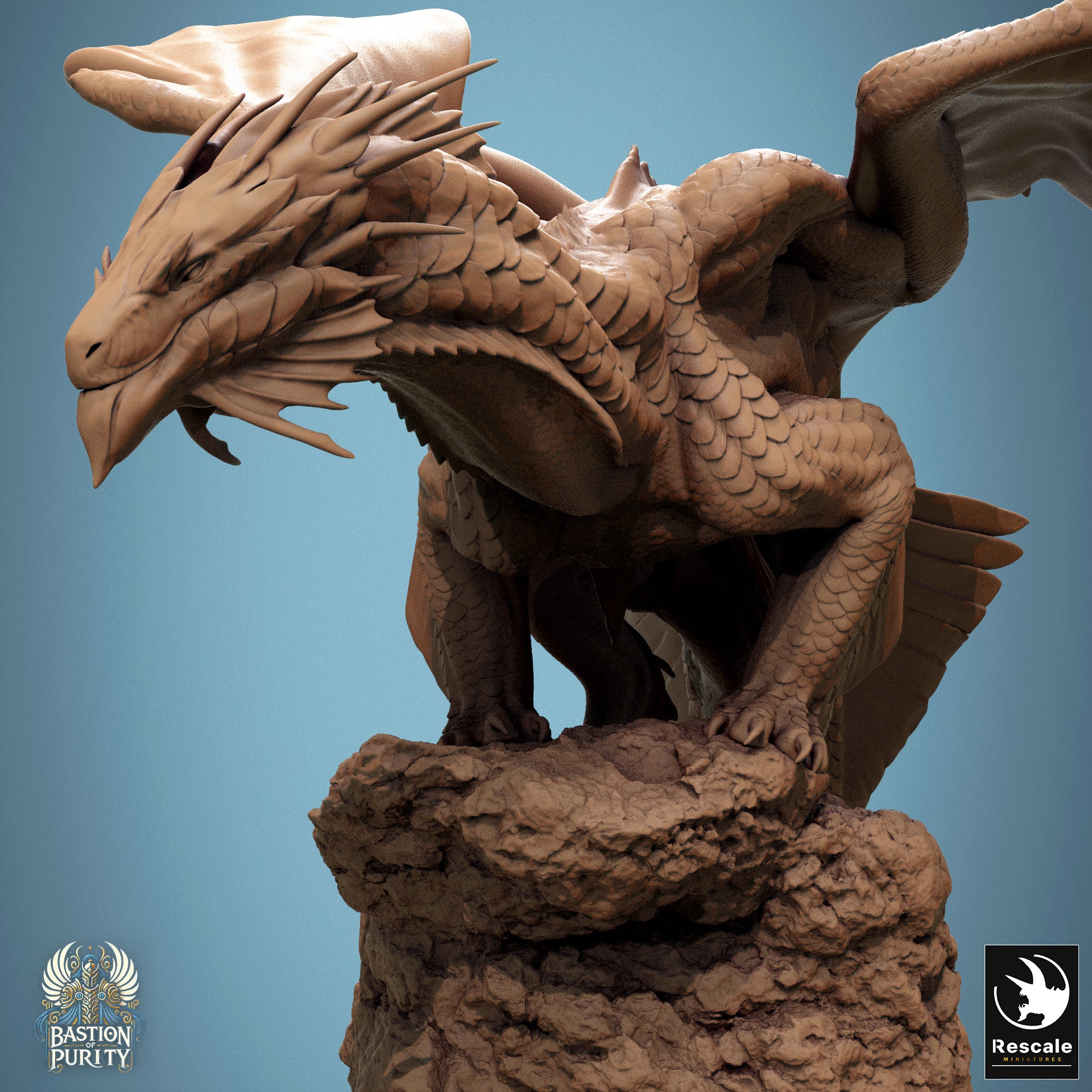 Bronze Dragon Stance - from the Bastion of Purity series by Rescale Miniatures
