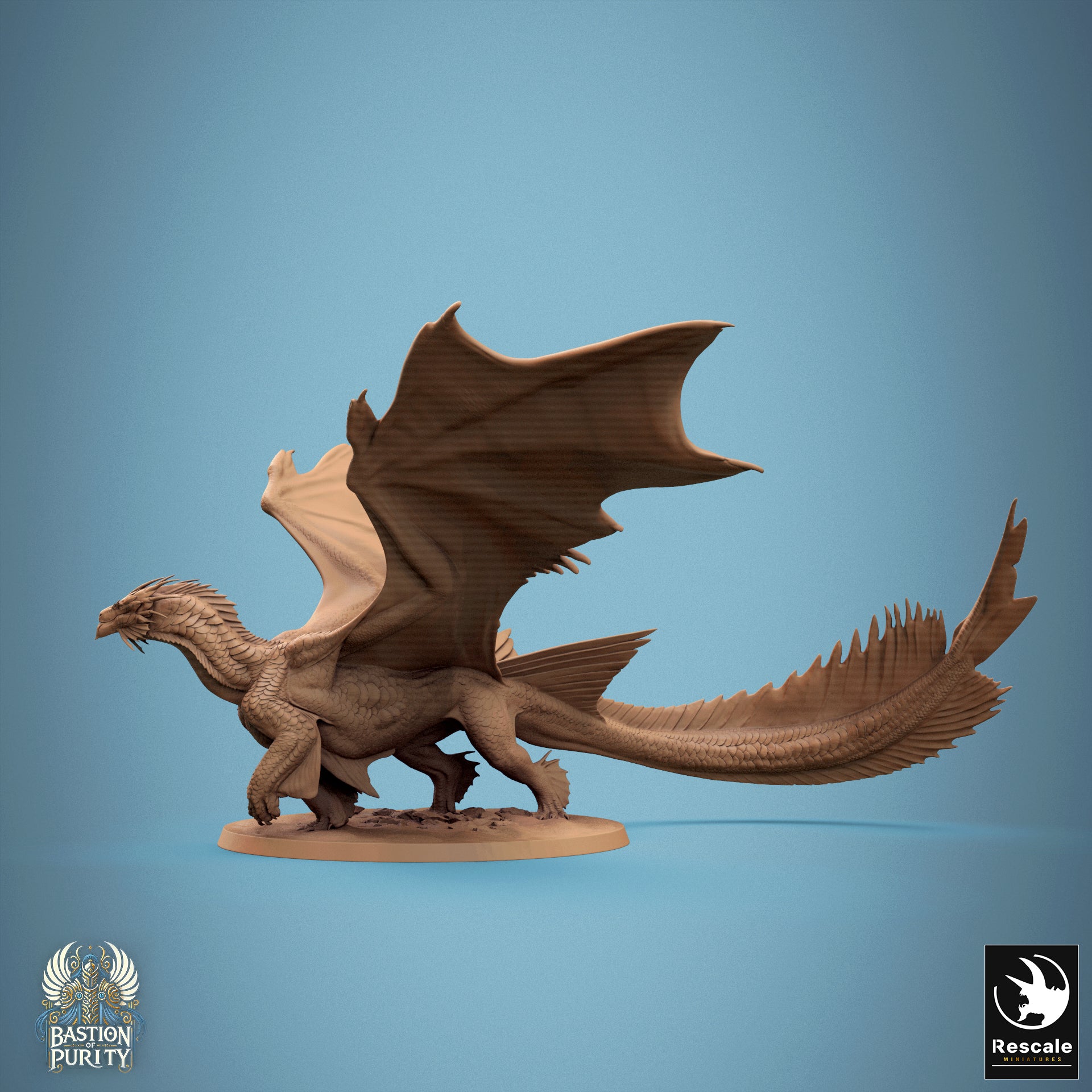Bronze Dragon Walk - from the Bastion of Purity series by Rescale Miniatures
