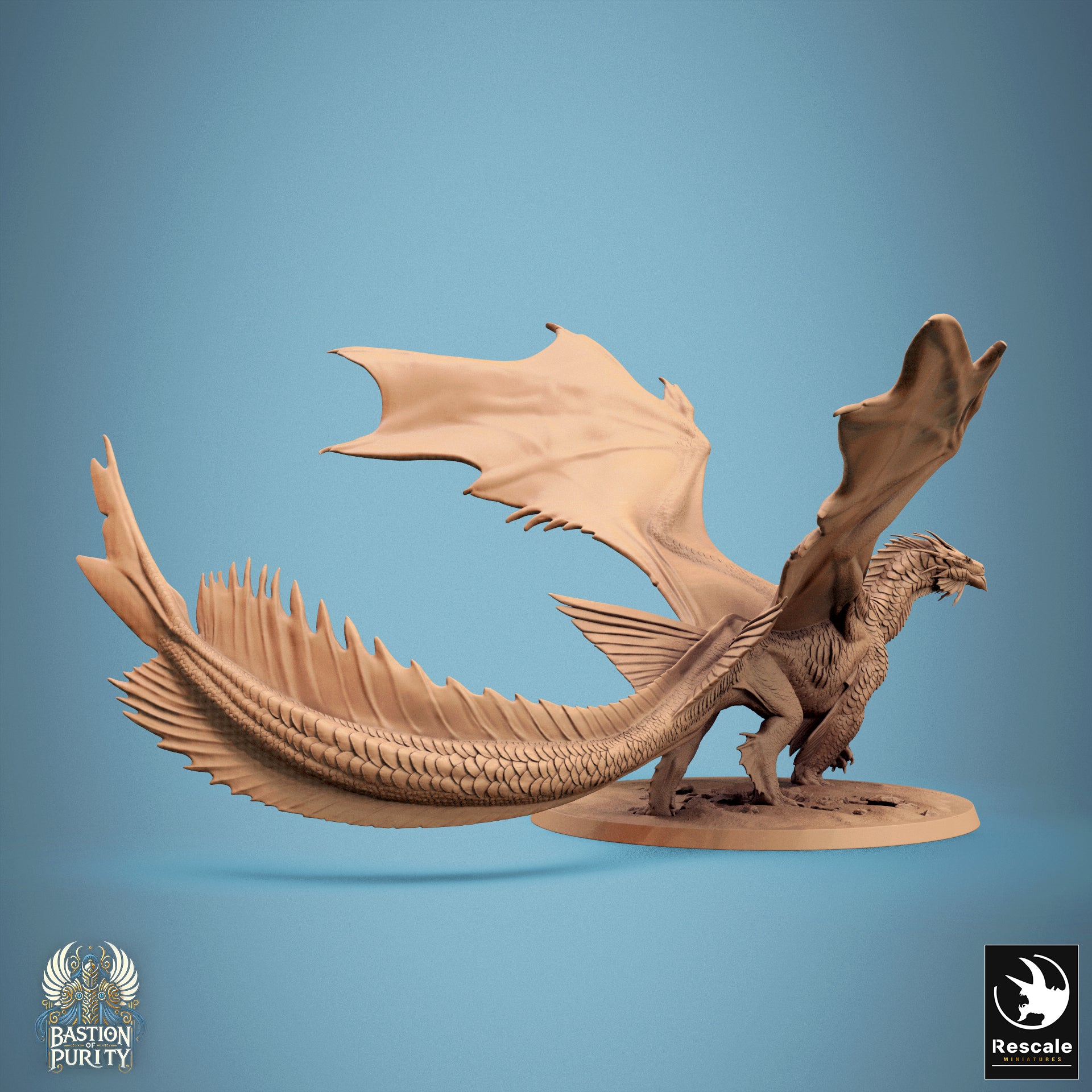 Bronze Dragon Walk - from the Bastion of Purity series by Rescale Miniatures