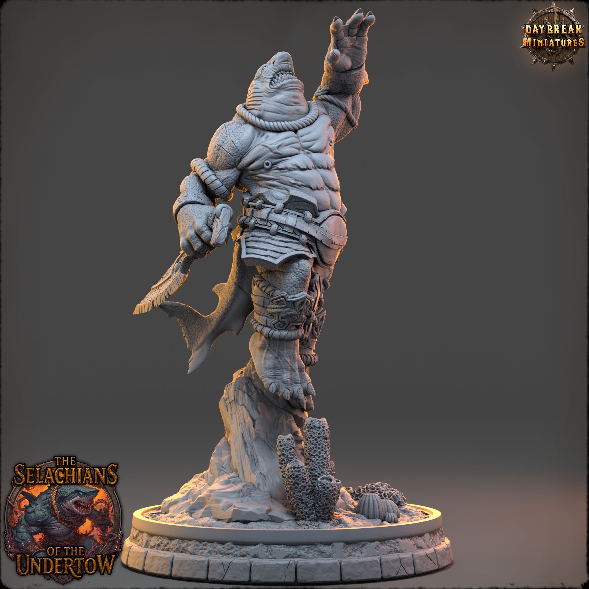 Sharkfolk - aus der Reihe The Selachians of the Undertow von Daybreak Miniatures