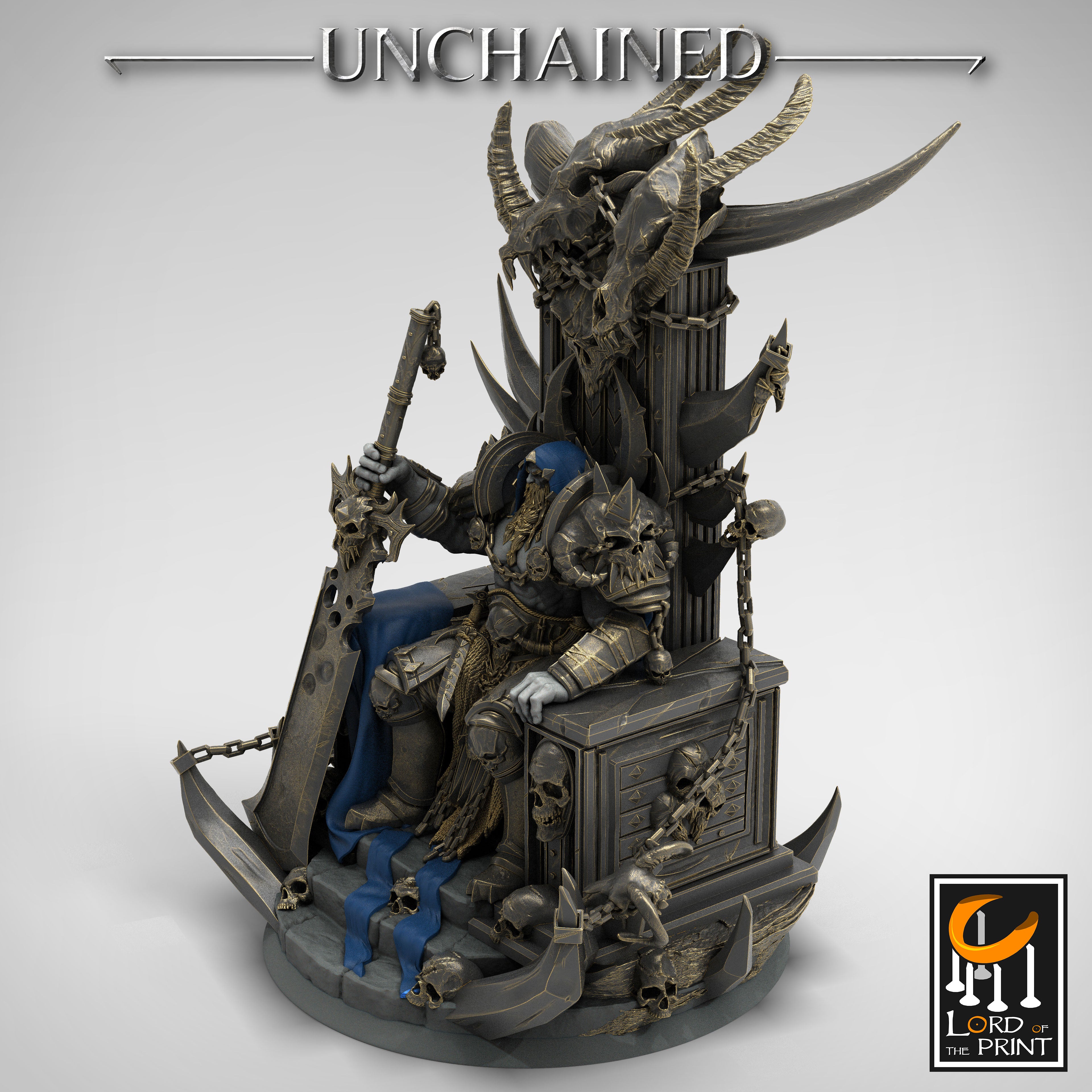 Olaf on Throne - from the Unchained I series by Rescale Miniatures