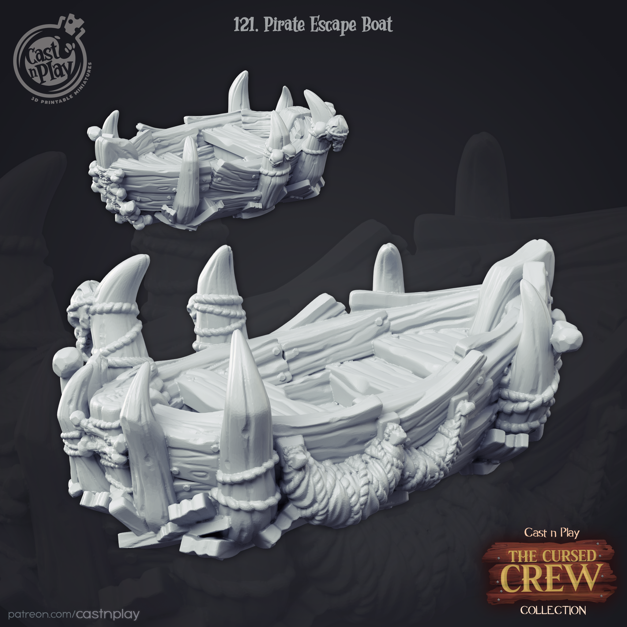 Bateau de sauvetage pirate - de la série The Cursed Crew de Cast n Play