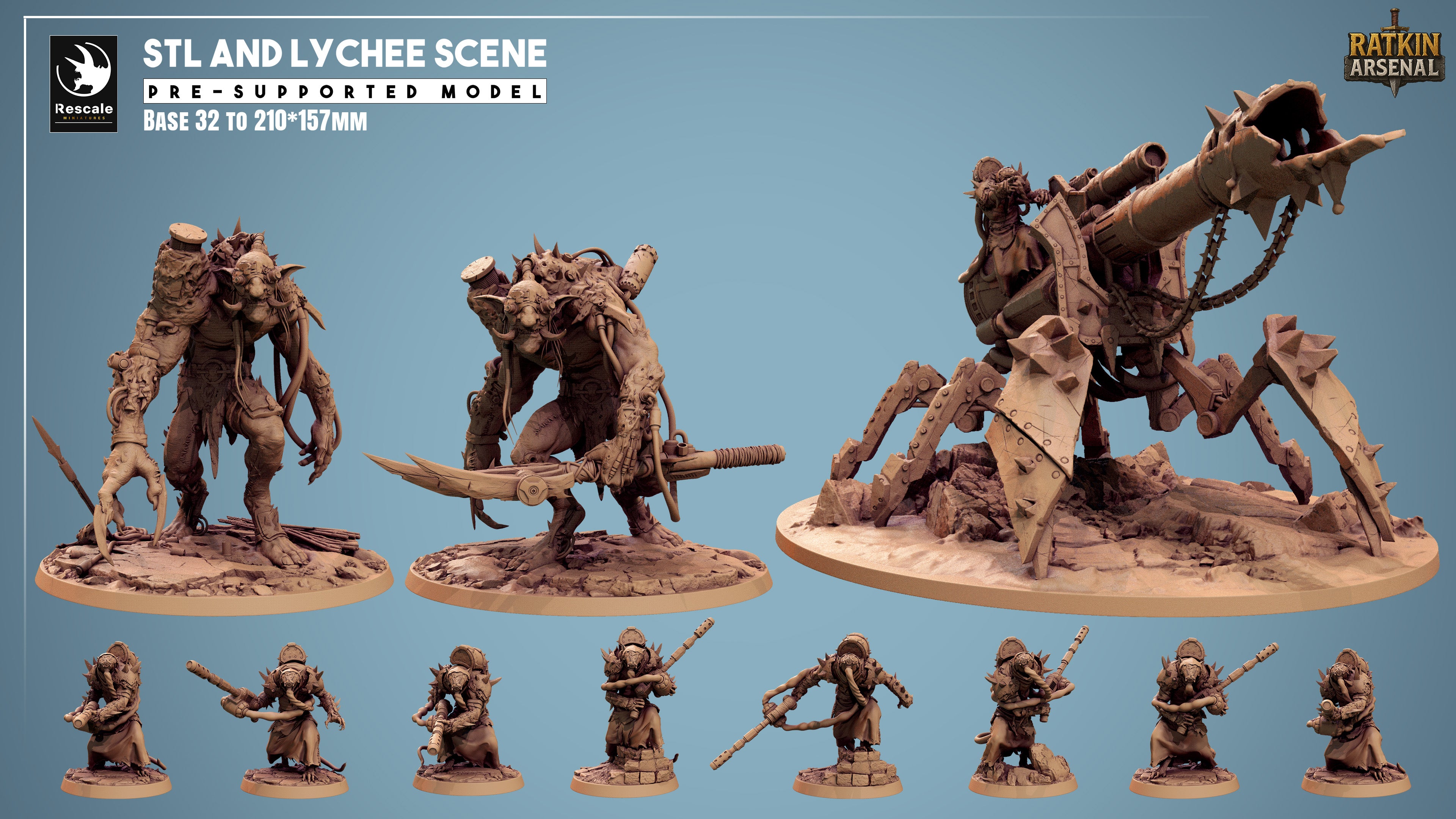 Ratfolk Mutilated Mask - aus der Reihe Ratkin Arsenal von Rescale Miniatures