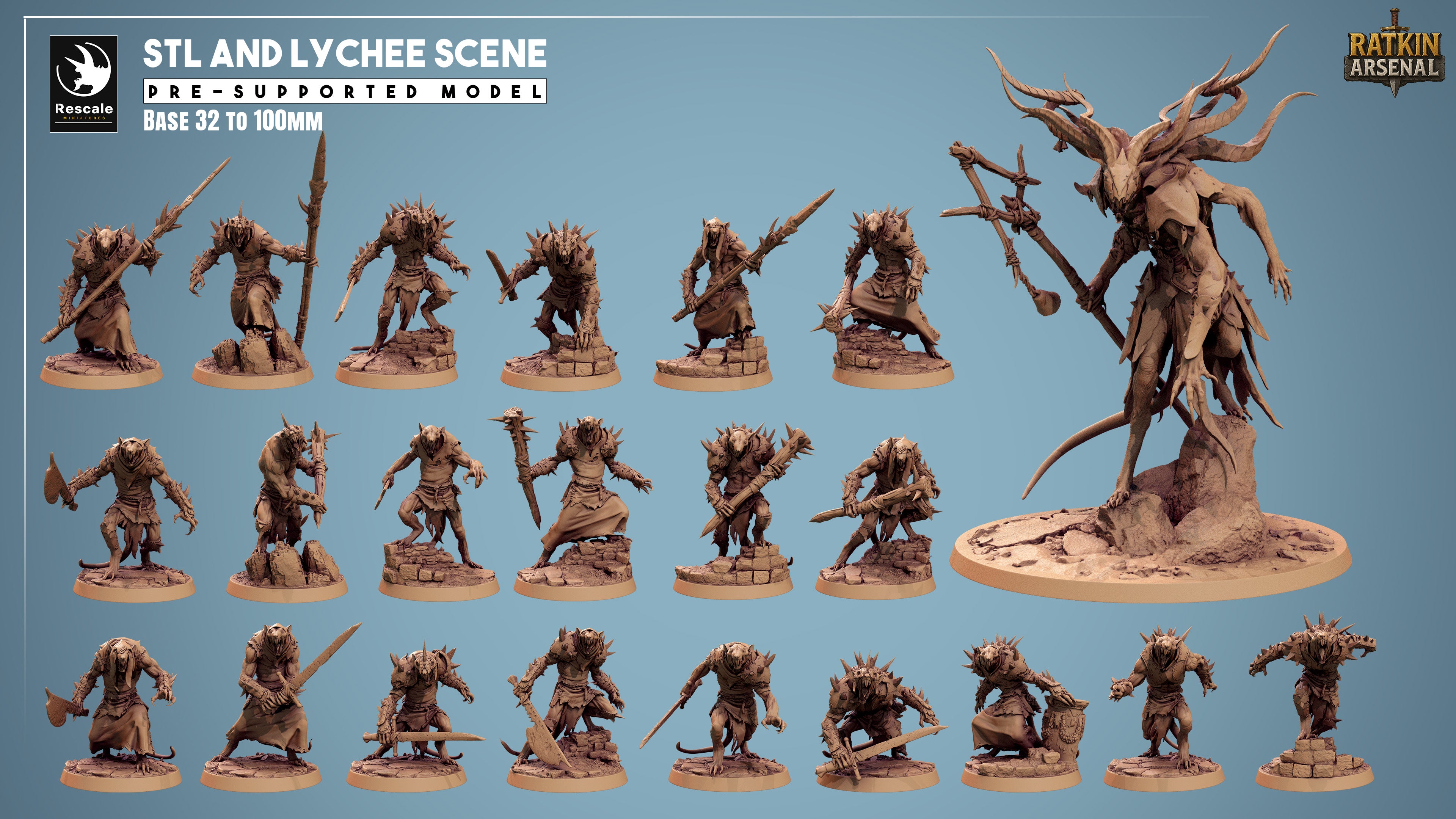 Ratfolk Mutilated Mask - aus der Reihe Ratkin Arsenal von Rescale Miniatures