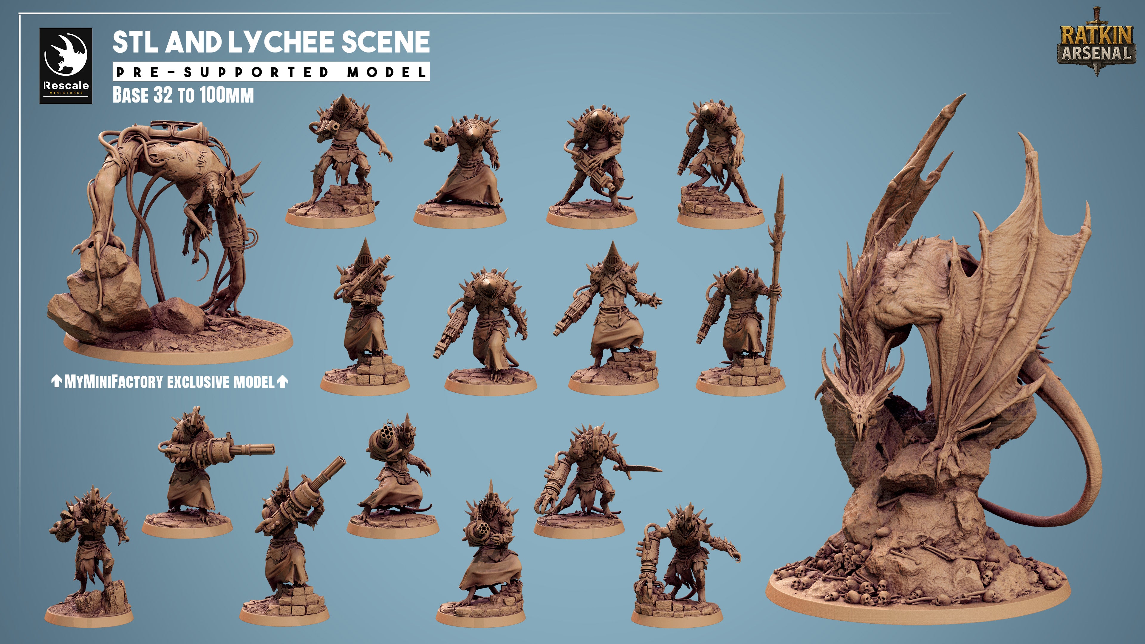 Ratfolk Mutilated Mask - aus der Reihe Ratkin Arsenal von Rescale Miniatures