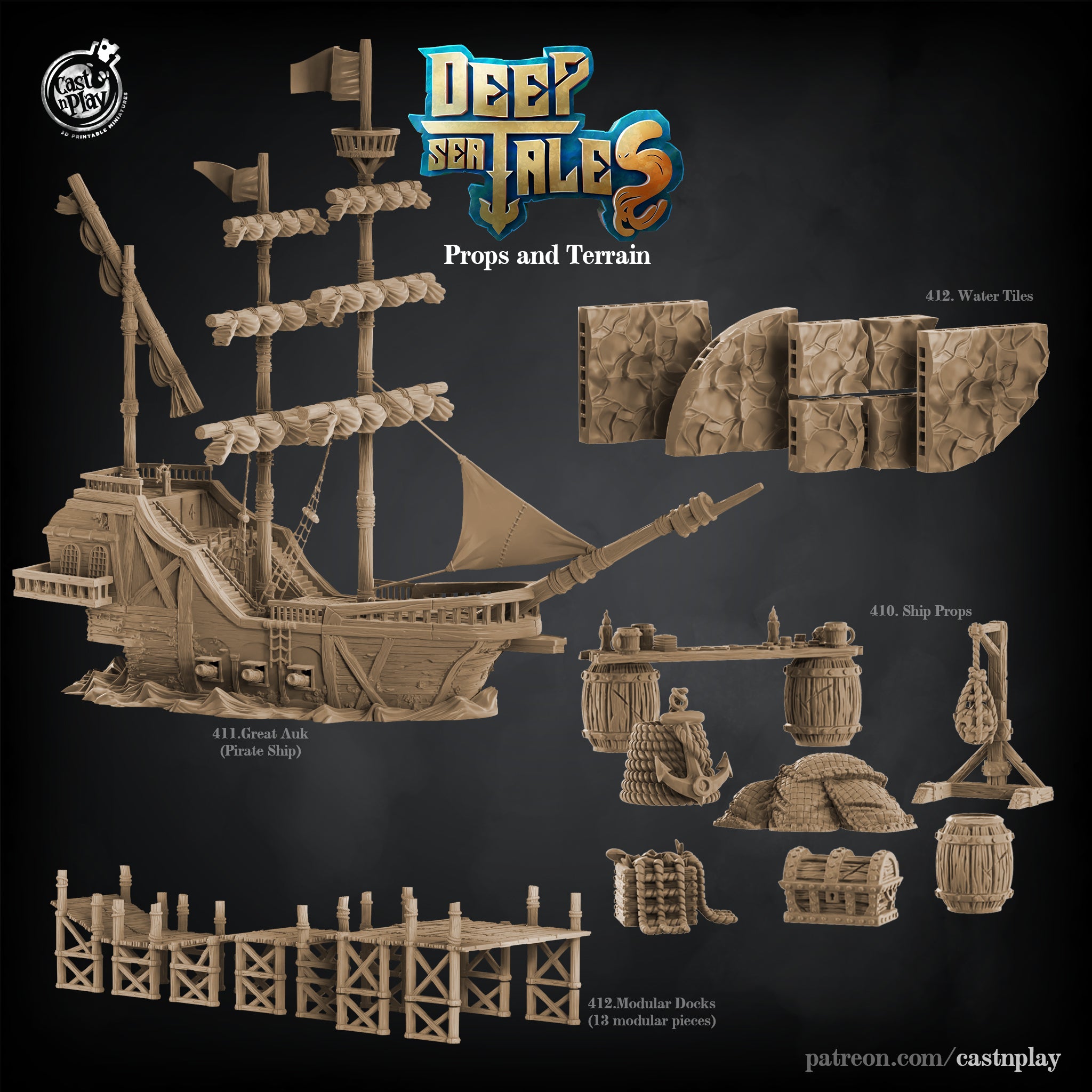 Capitaine Sir Gawan - de la série Deep Sea Tales de Cast n Play