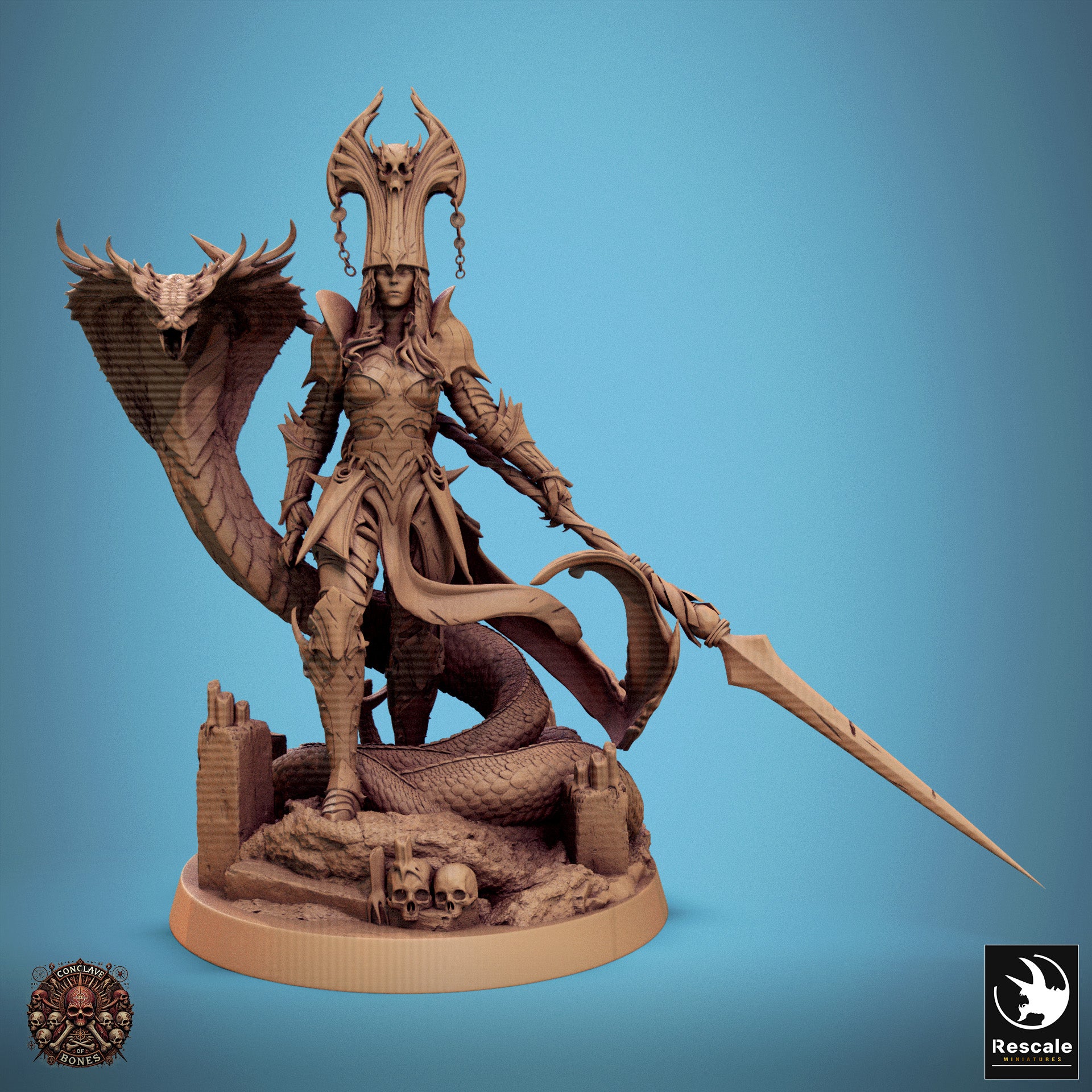 Queen Snake - aus der Reihe Conclave of Bones von Rescale Miniatures