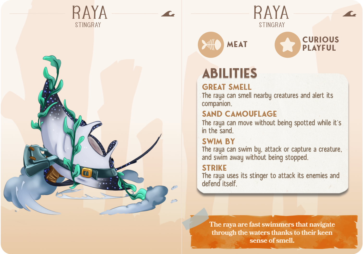 Stingray - Swimmers - Raya - Animal Companions by Cornelia - Cast n Play