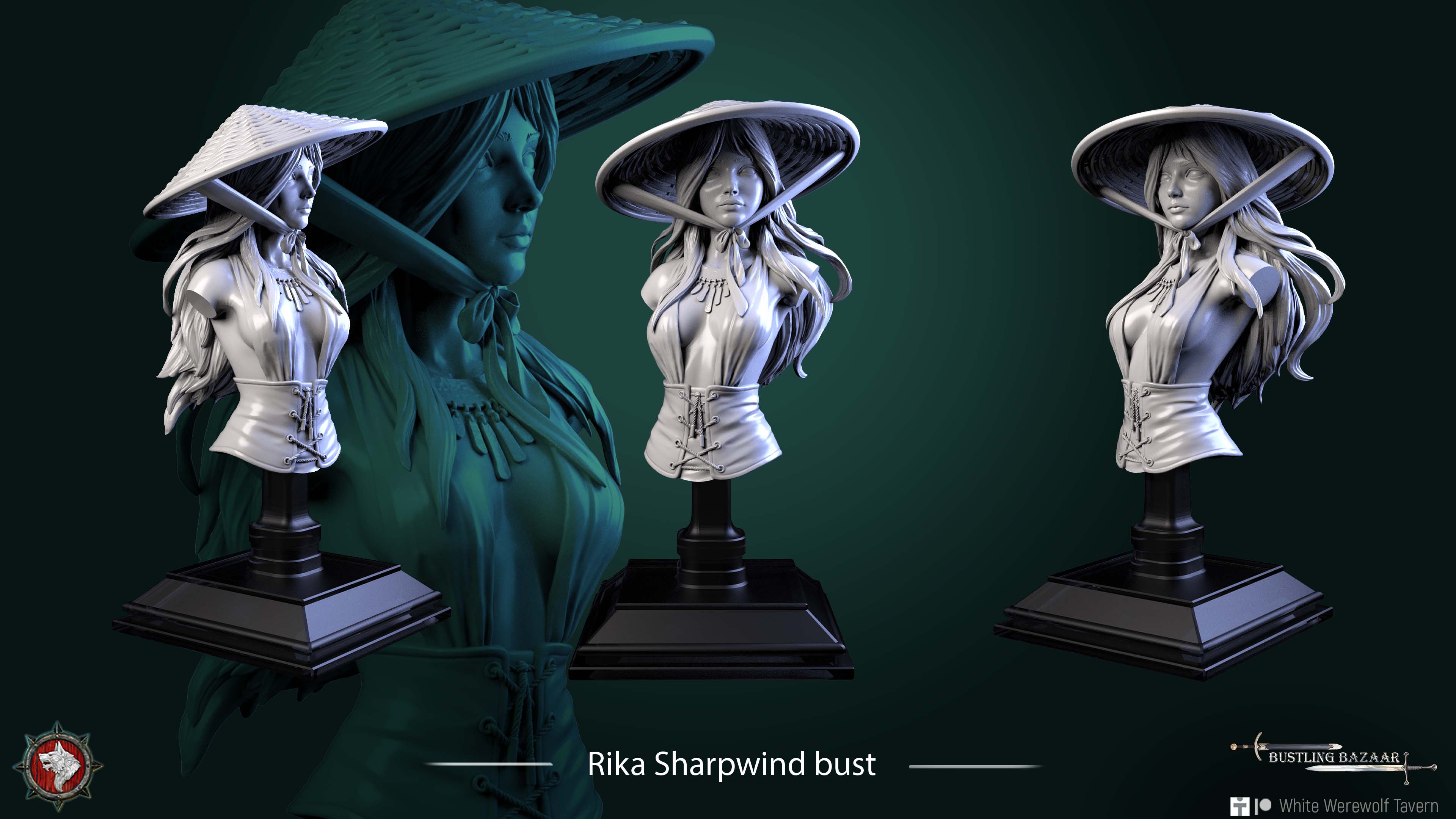 Rika Sharpwind - Bust aus der Reihe Bustling Bazaar von White Werewolf Tavern
