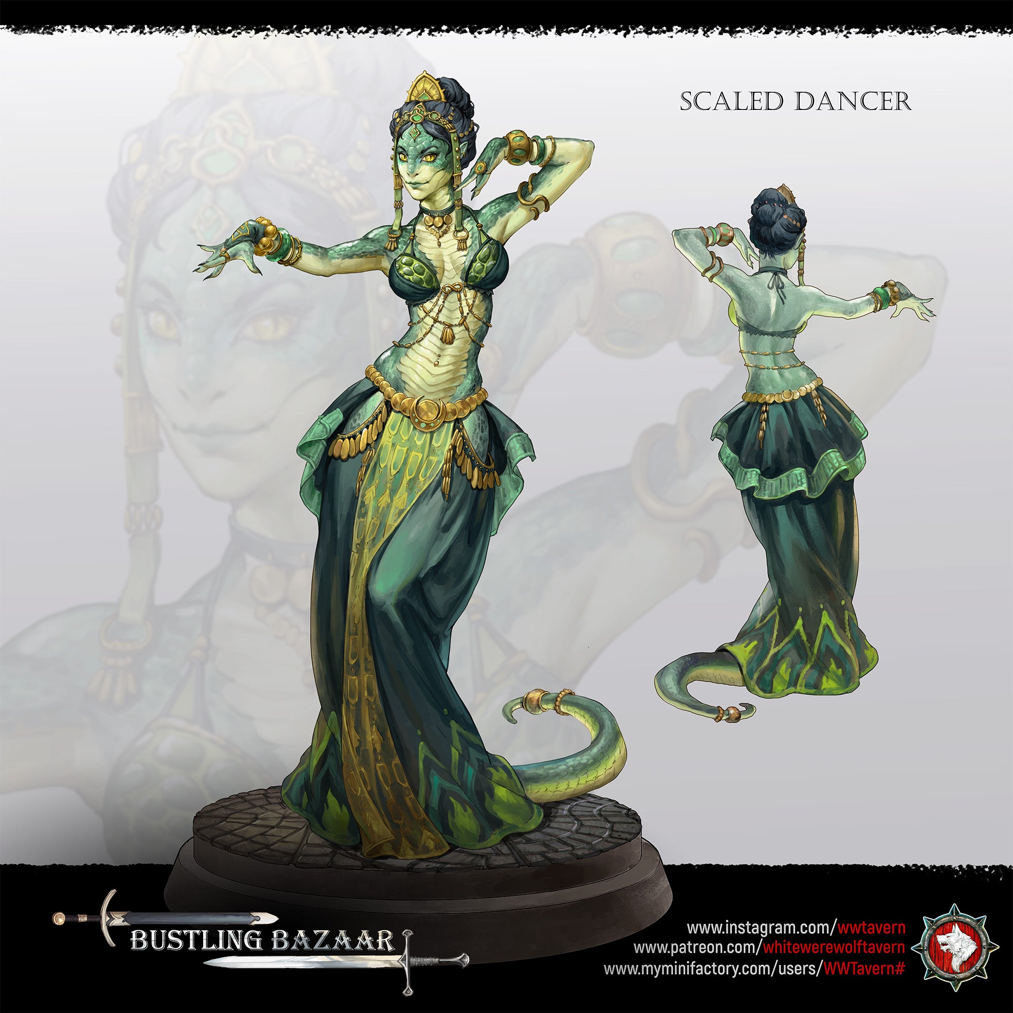 Scaled Dancer - Bust aus der Reihe Bustling Bazaar von White Werewolf Tavern