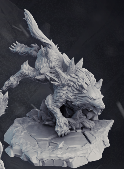 Dire Wolf - Frost Lands - Cast n Play