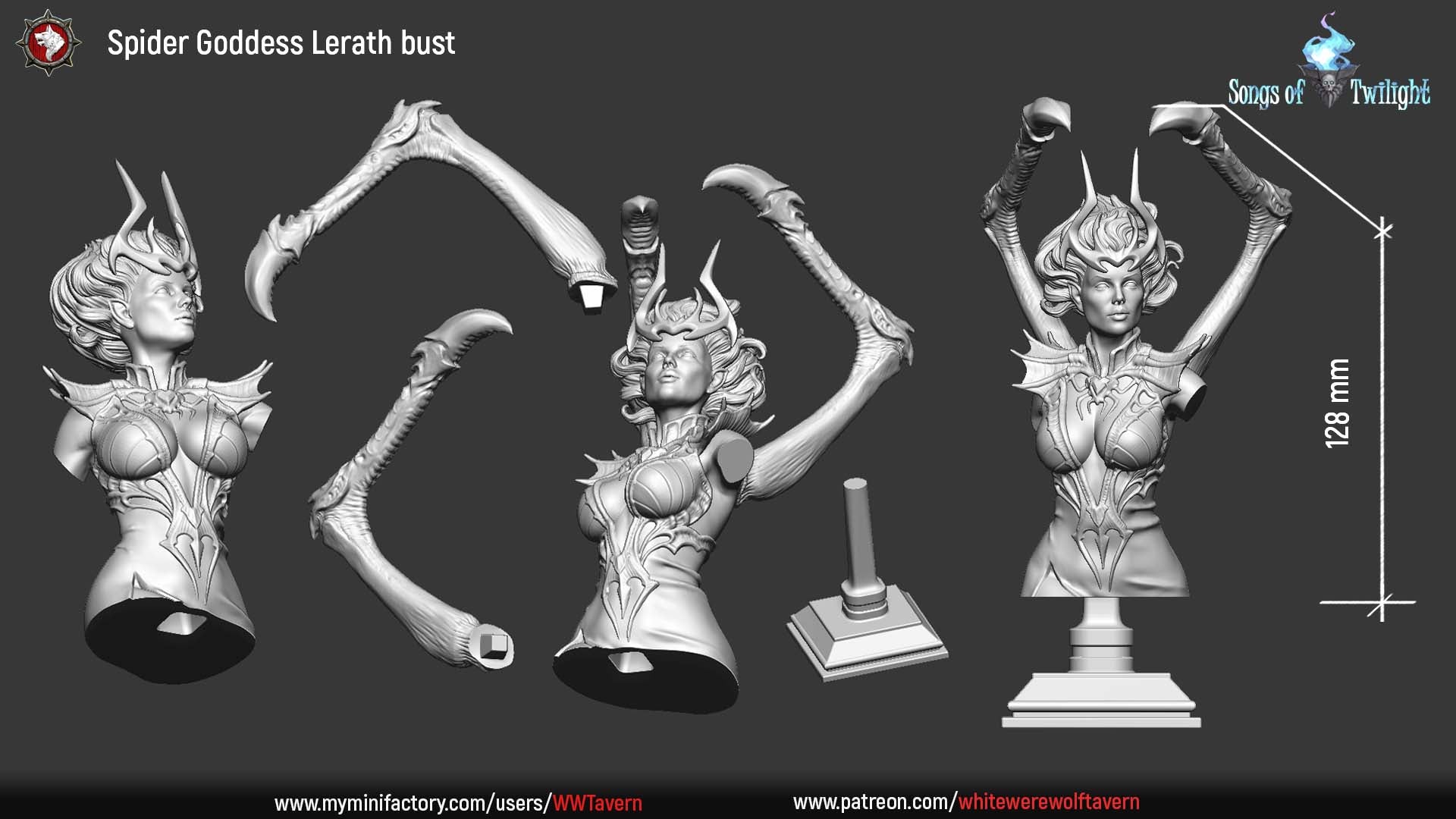 Spider Goddess Lerath - Bust aus der Reihe Songs of Twilight von White Werewolf Tavern