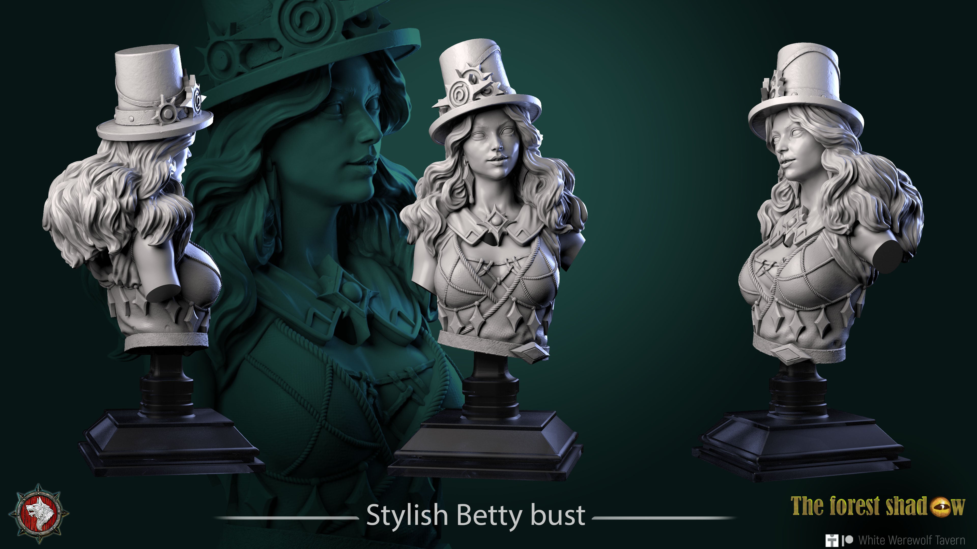 Stylish Betty - Bust aus der Reihe The Forest Shadow von White Werewolf Tavern