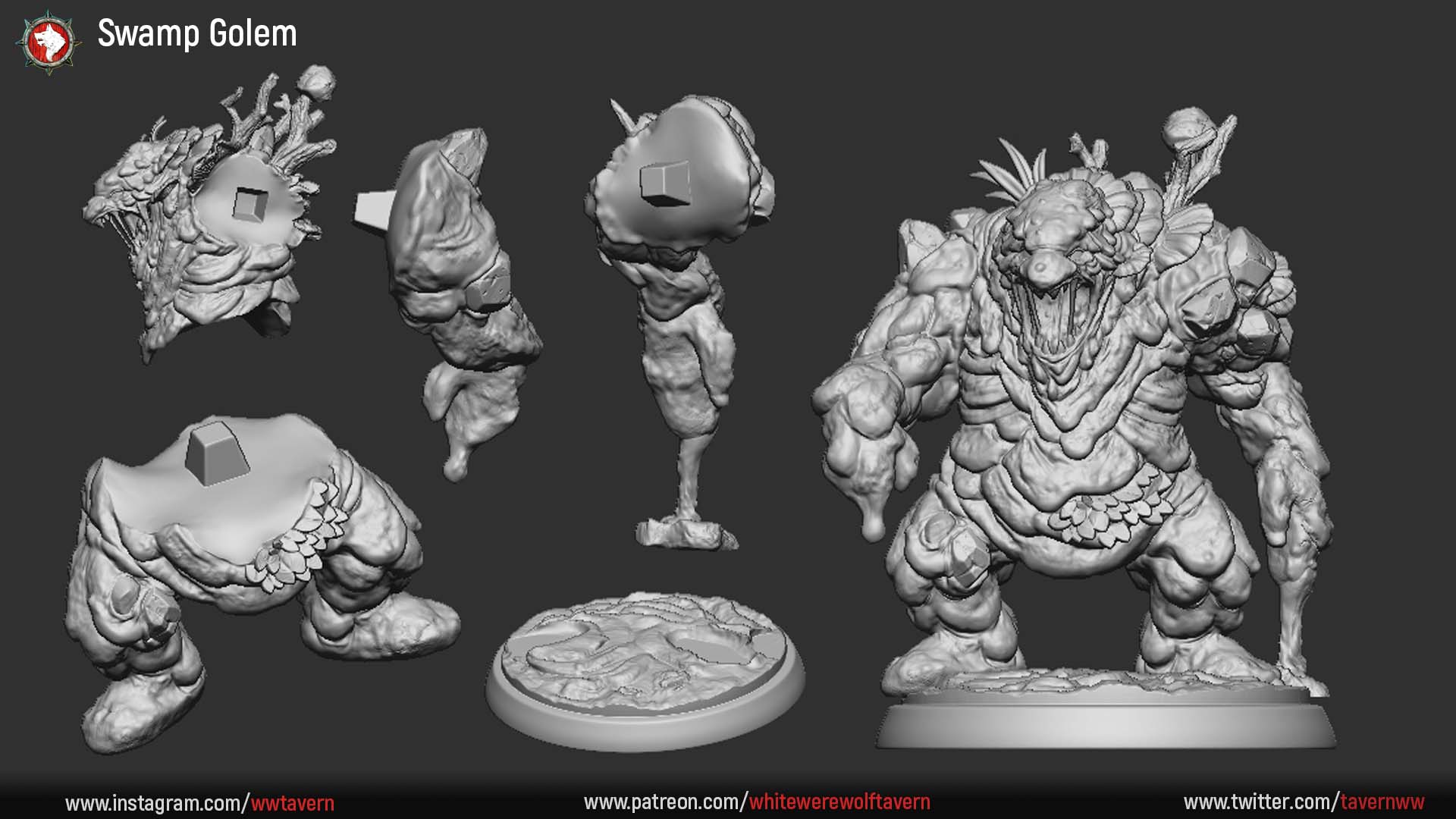 Swamp Golem - aus der Reihe The Unholy Trinity von White Werewolf Tavern