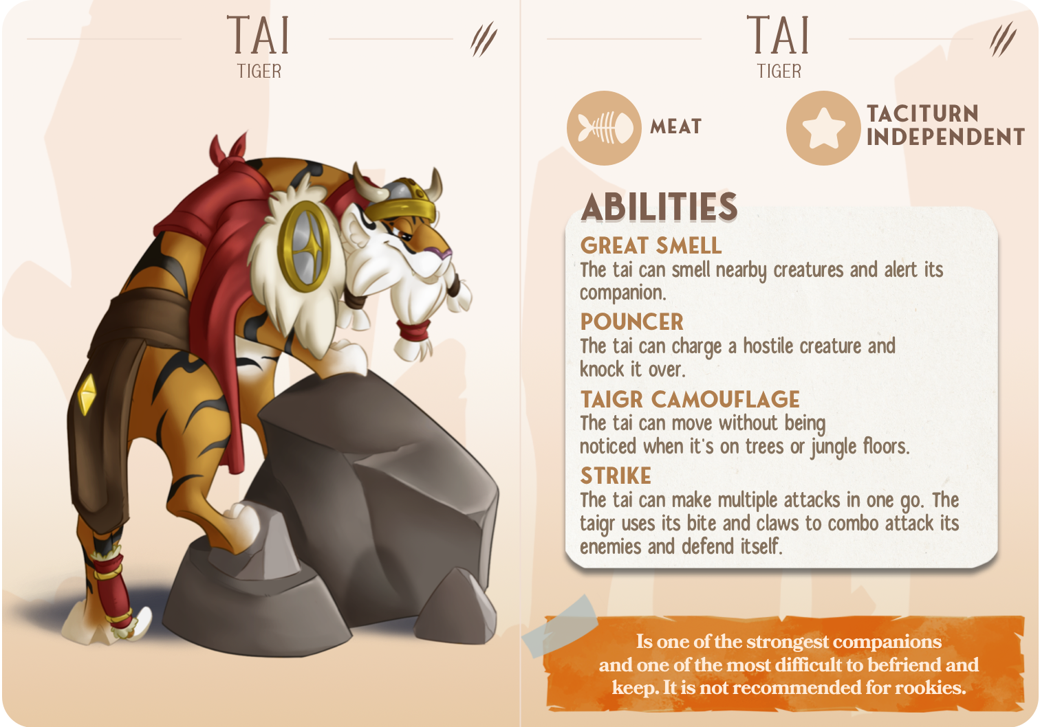Tiger - Wild Felines - Tai - Animal Companions by Cornelia - Cast n Play
