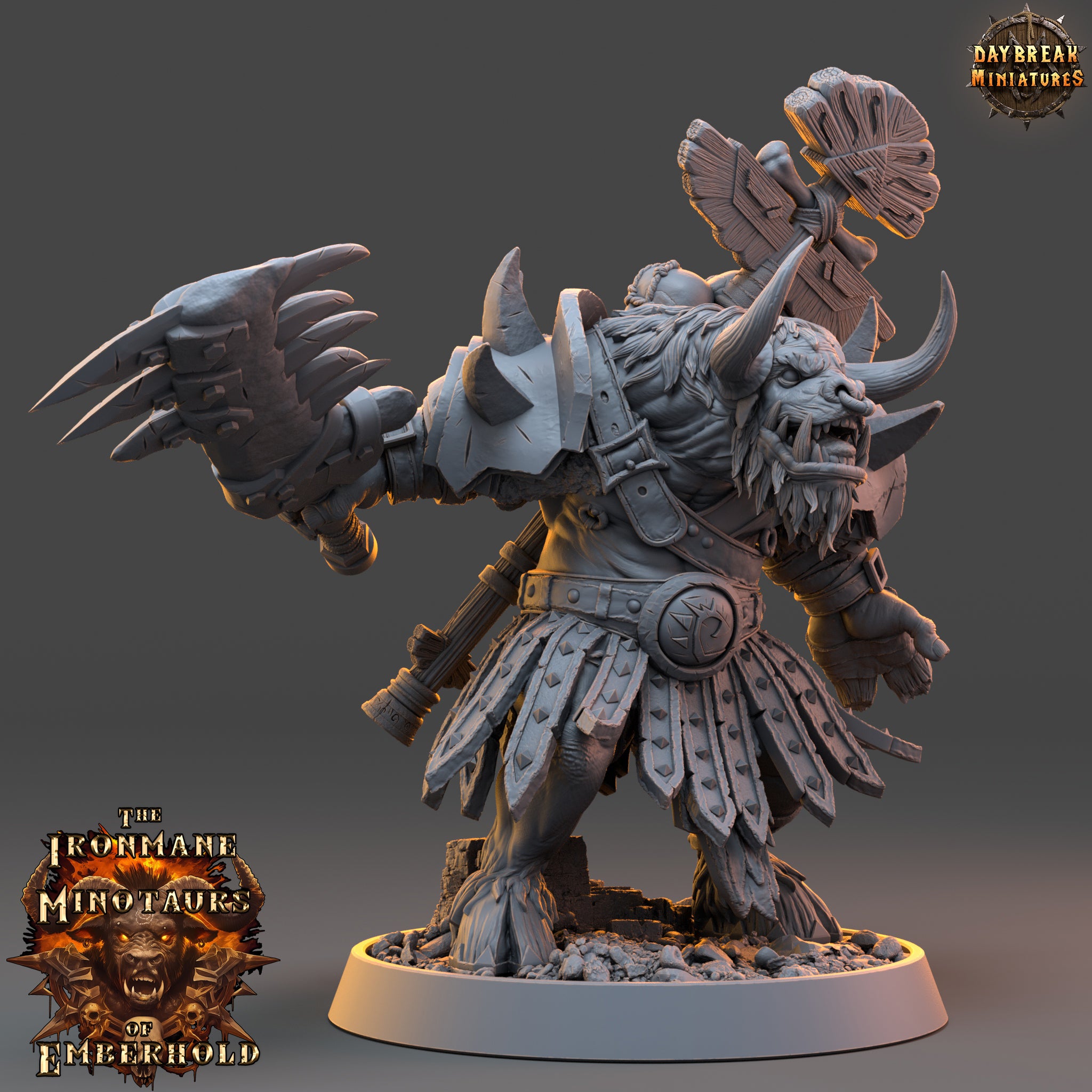Minotaur - aus der Reihe The Ironmane Minotaurs of Emberhold von Daybreak Miniatures