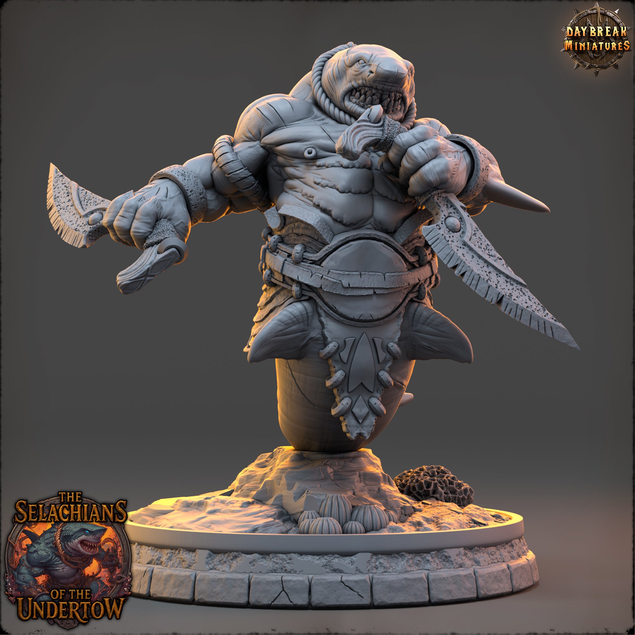 Sharkfolk - aus der Reihe The Selachians of the Undertow von Daybreak Miniatures