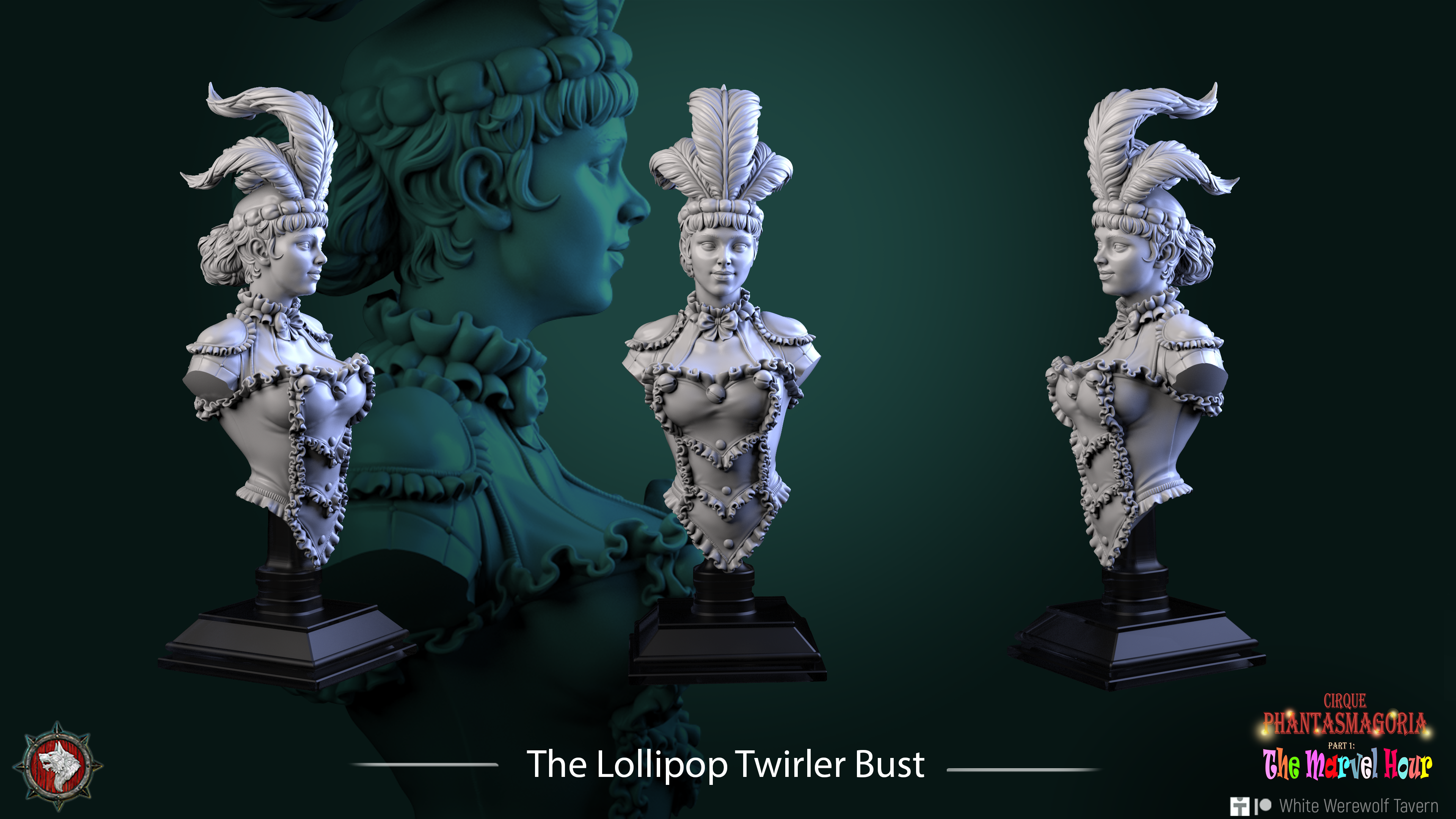 The Lollipop Twirler - Bust aus der Reihe Cirque Phantasmagoria 1 von White Werewolf Tavern