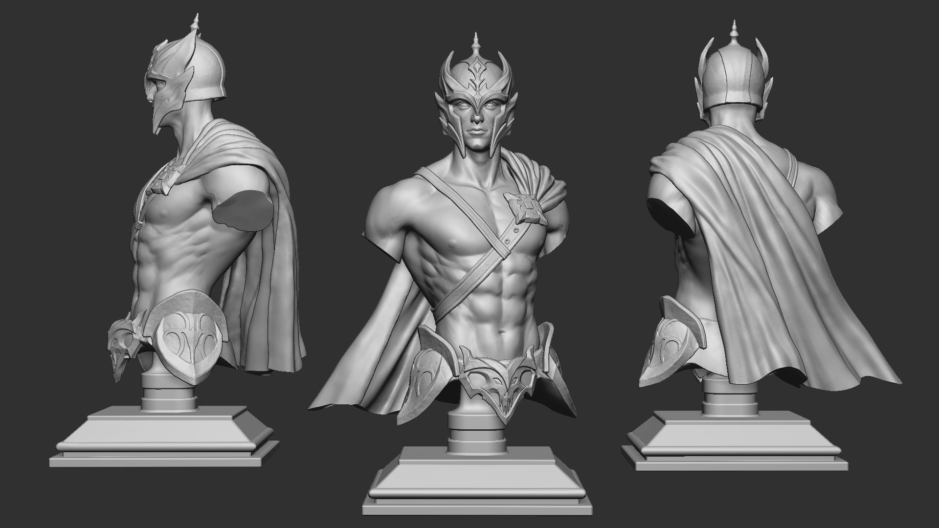 The Pale Messenger Helmet Bust - White Werewolf Tavern